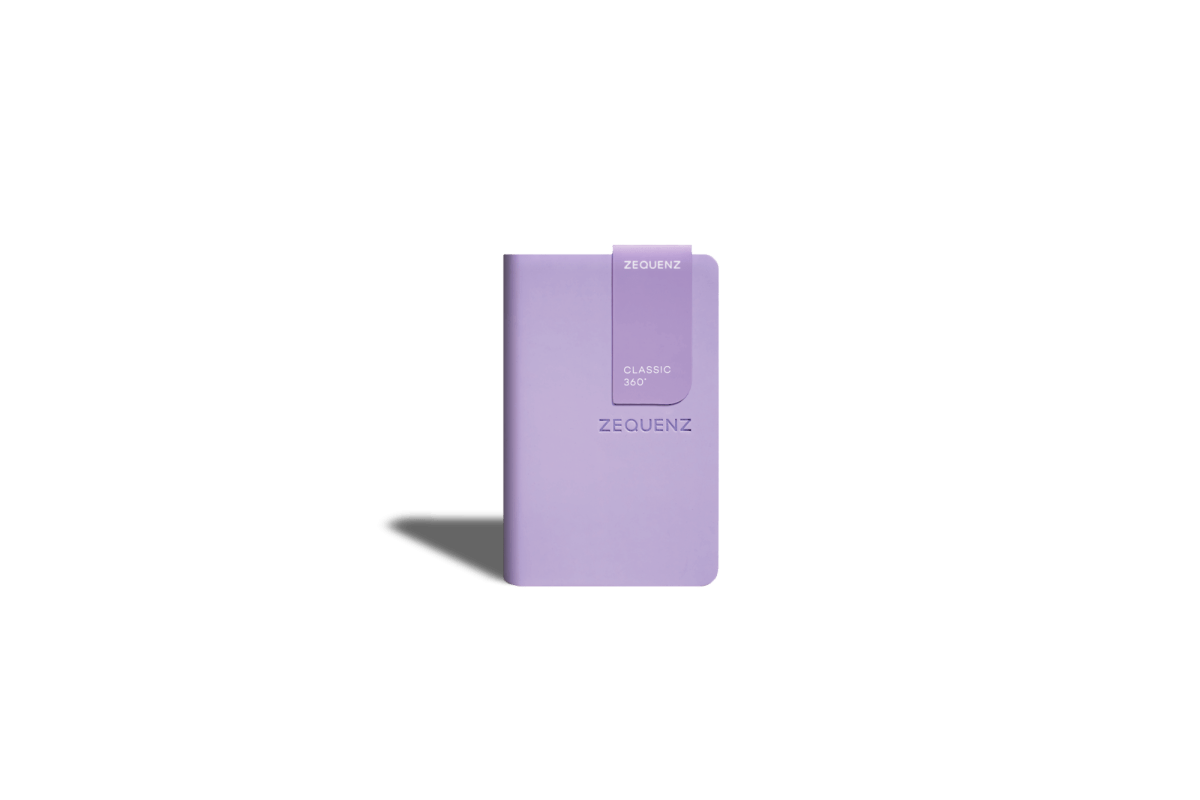 Carnet ZEQUENZ The Color - A7 - Quadrillé - Lavender - 