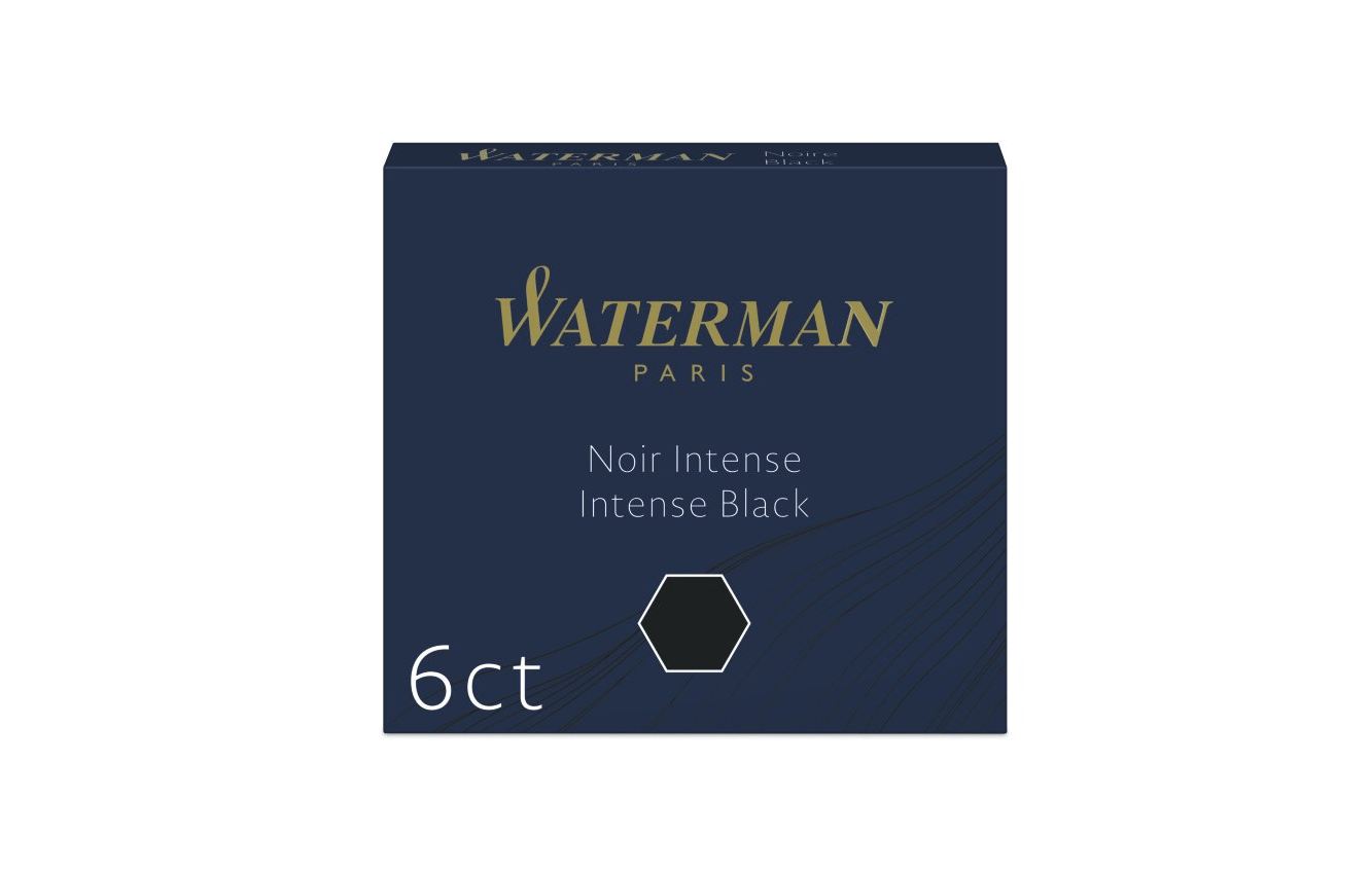 Cartouches d'encre WATERMAN, petit format - Noir Intense - 3034325201191