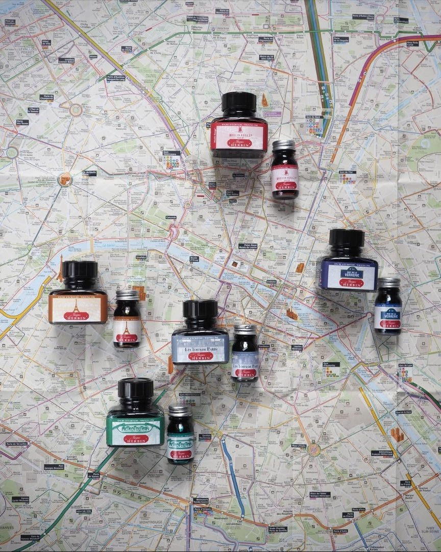 Coffret JACQUES HERBIN - Les Couleurs de Paris - 5 flacons d'encre - 10 ml - 3188550277008