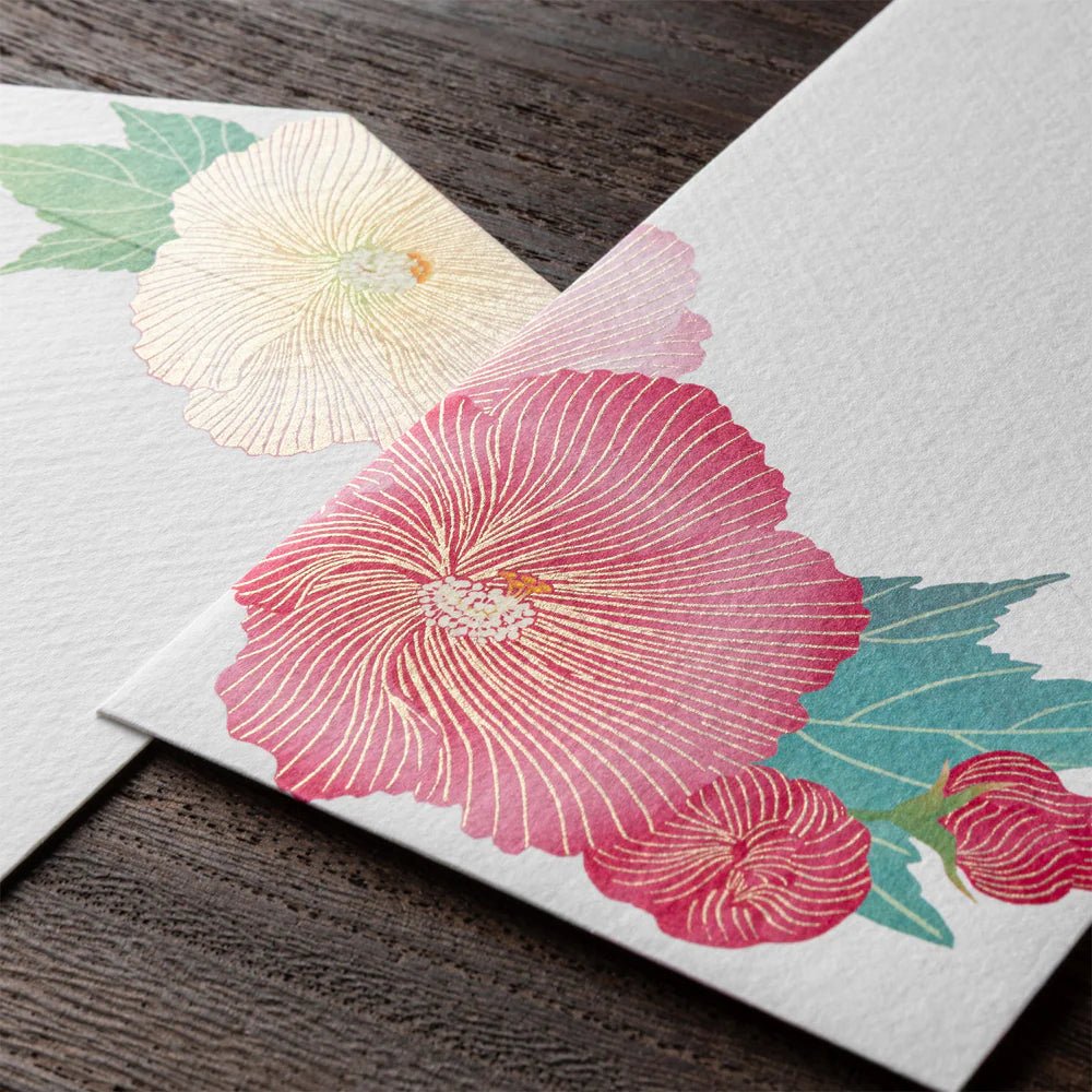 Enveloppes MIDORI washi - 188 x 90 mm - Hibiscus - 4902805810326