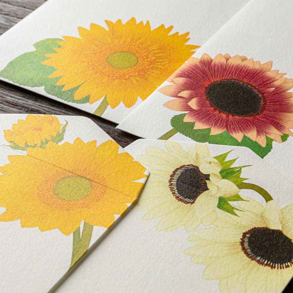 Enveloppes MIDORI washi - 188 x 90 mm - Tournesols - 4902805810265