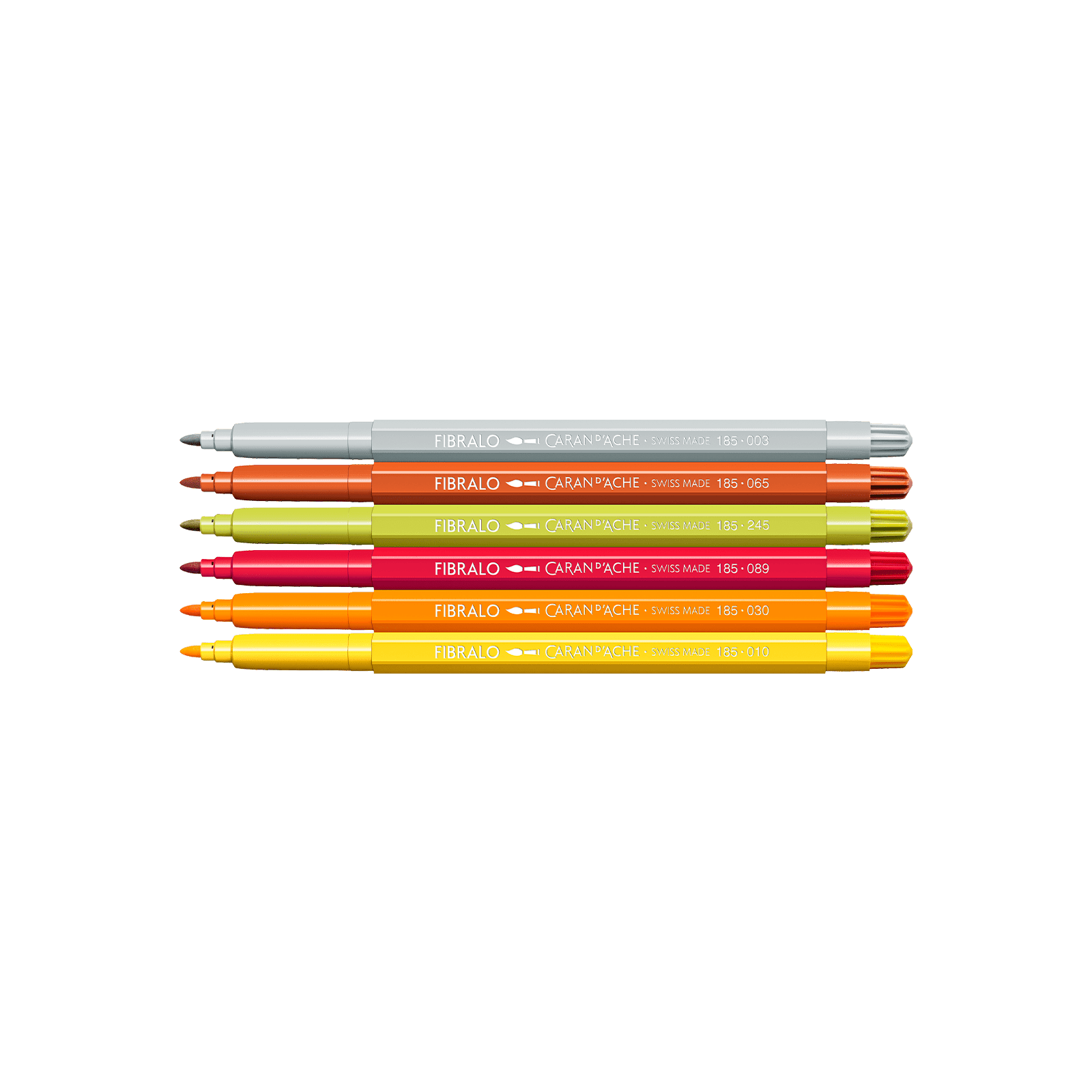 Feutres aquarellables FIBRALO - Set 6 couleurs Kawaii Cute Animals - CARAN D'ACHE - 7630002364102