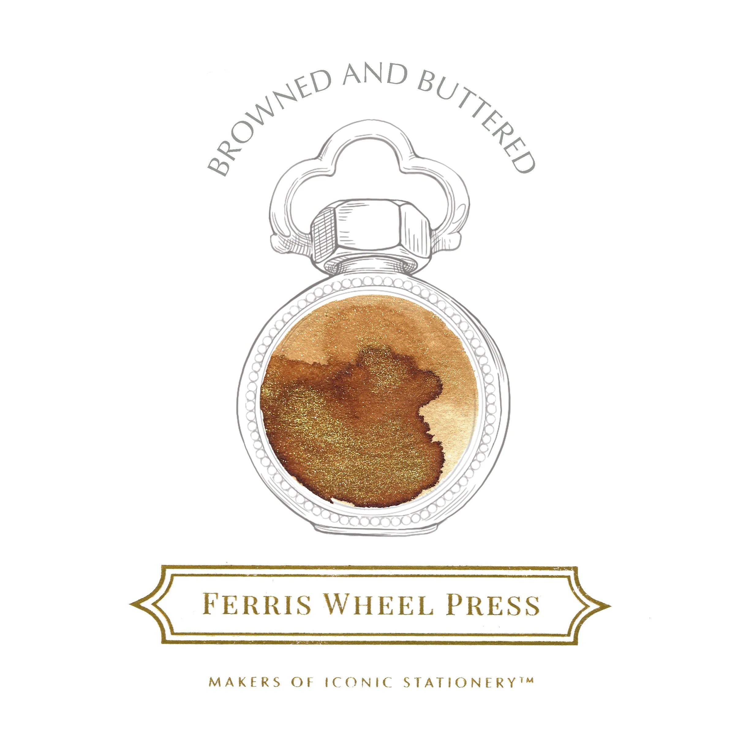 Flacon d'encre FERRIS WHEEL PRESS - Everyday Ink - Browned and Buttered (38ml) - 