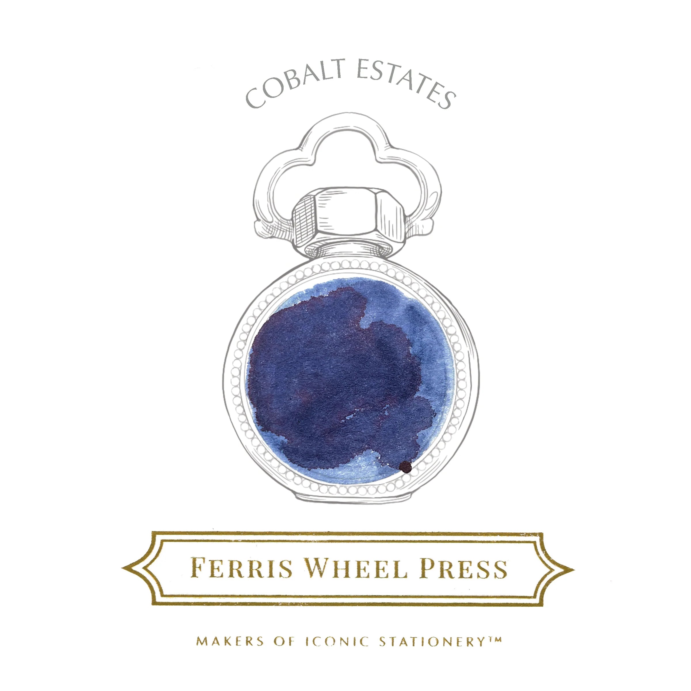 Flacon d'encre FERRIS WHEEL PRESS - Everyday Ink - Cobalt Estates (38ml) - 