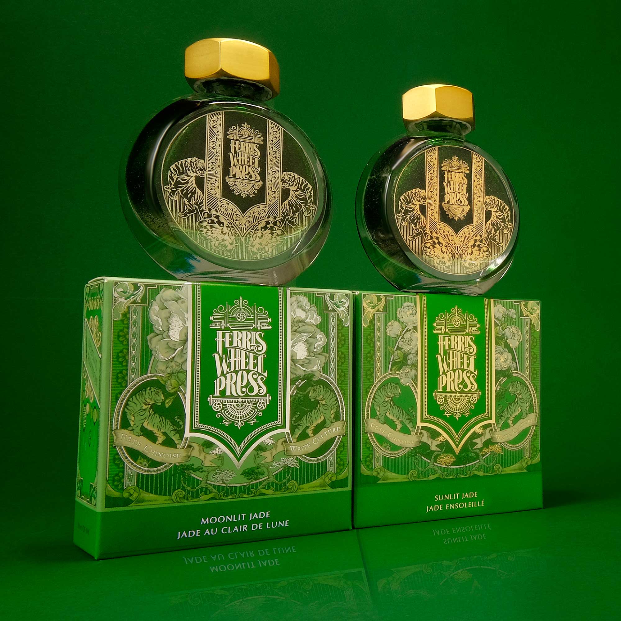 Flacon d'encre FERRIS WHEEL PRESS - Everyday Ink | Curious Collaborations Series | Fête Chinoise - Moonlit Jade (38ml) - 