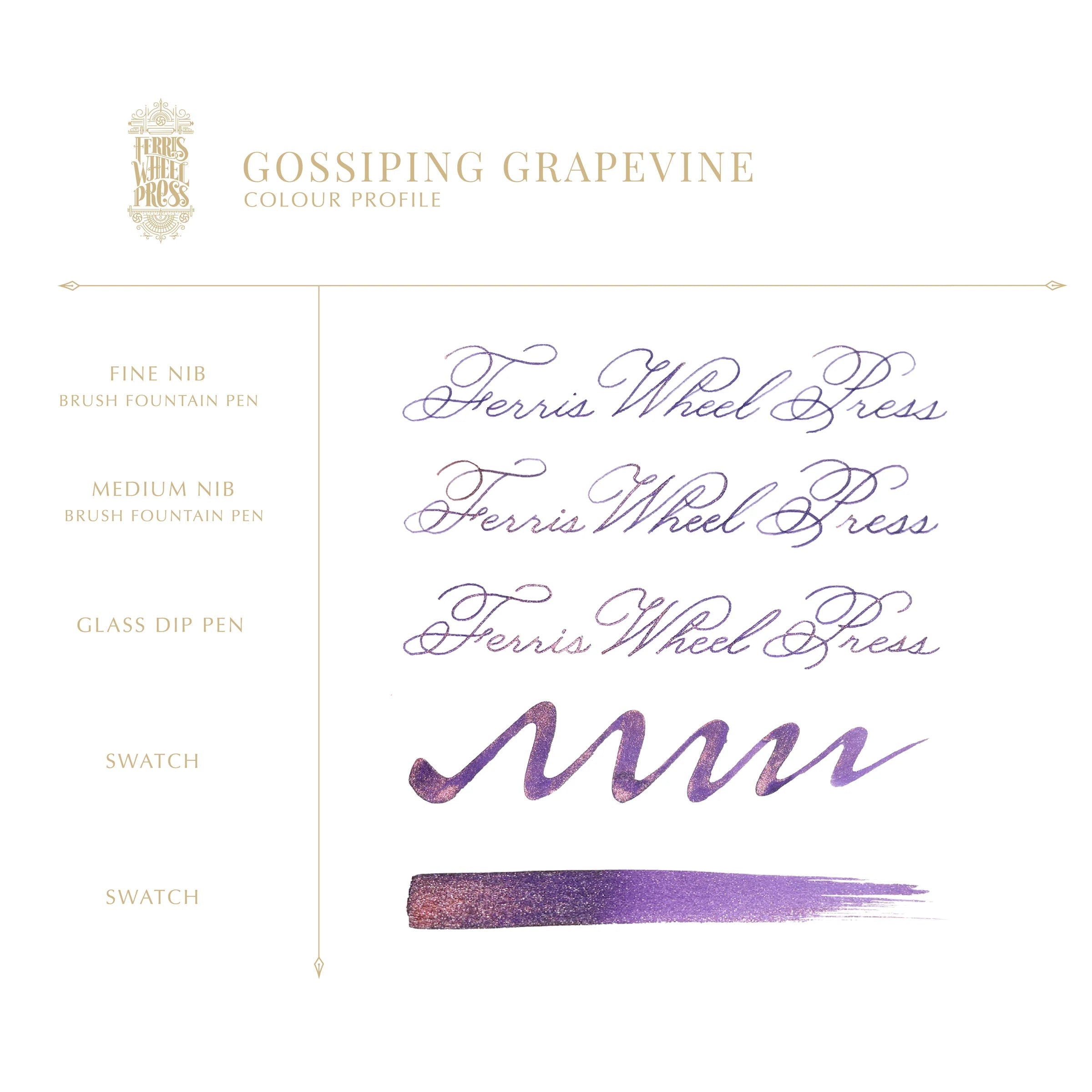 Flacon d'encre FERRIS WHEEL PRESS - Everyday Ink - Gossiping Grapevine (38ml) - 