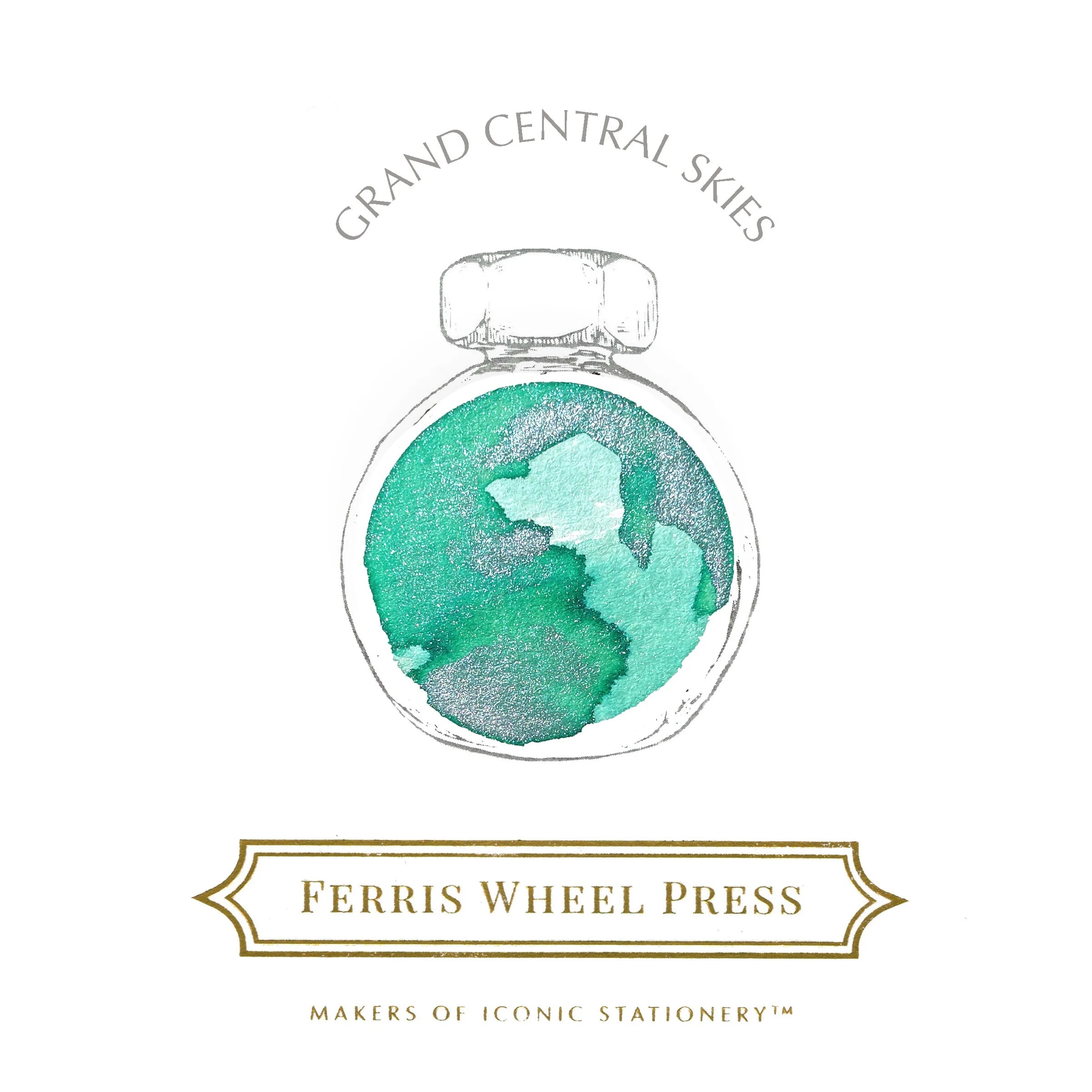 Flacon d'encre FERRIS WHEEL PRESS - Everyday Ink - Grand Central Skies (38ml) - 