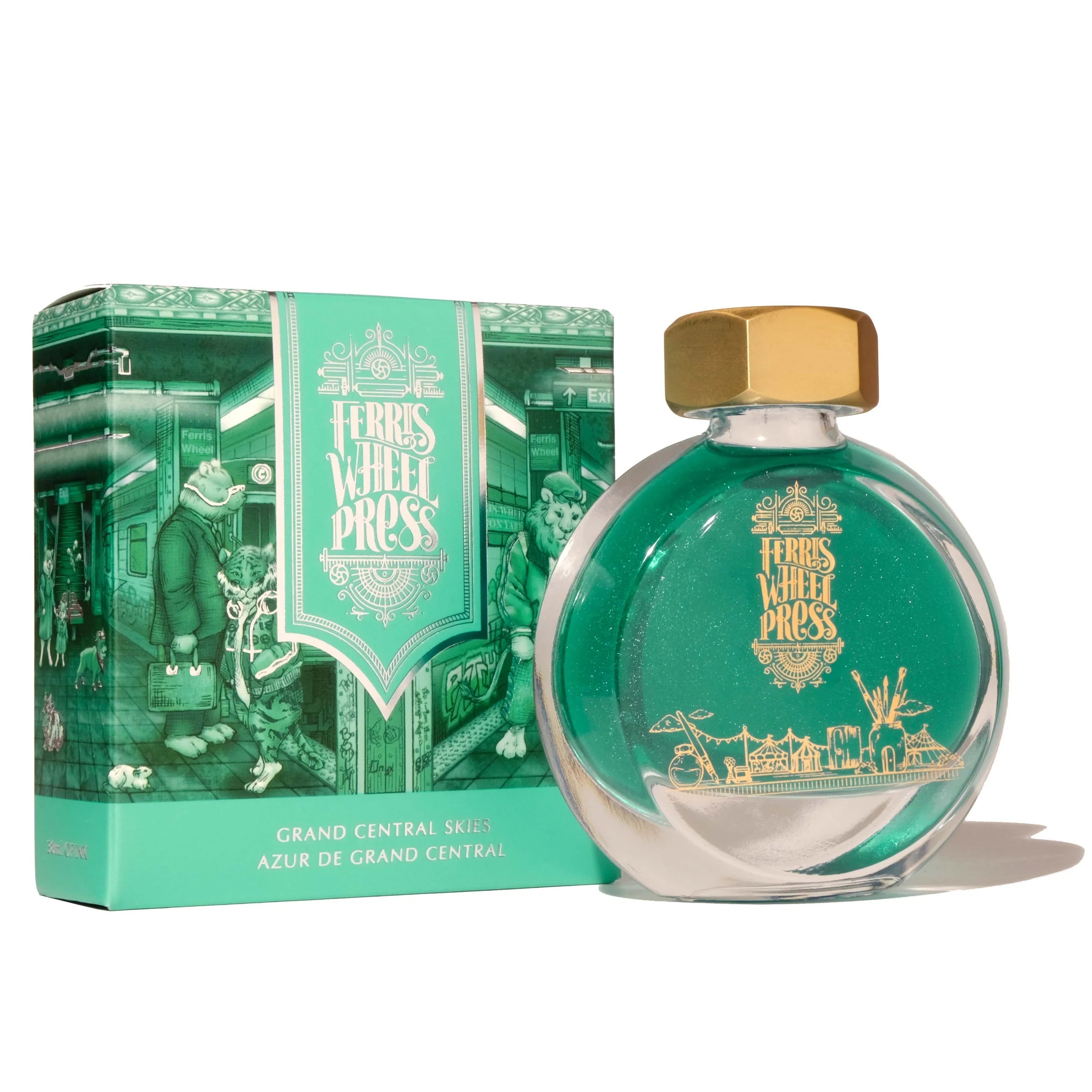 Flacon d'encre FERRIS WHEEL PRESS - Everyday Ink - Grand Central Skies (38ml) - 