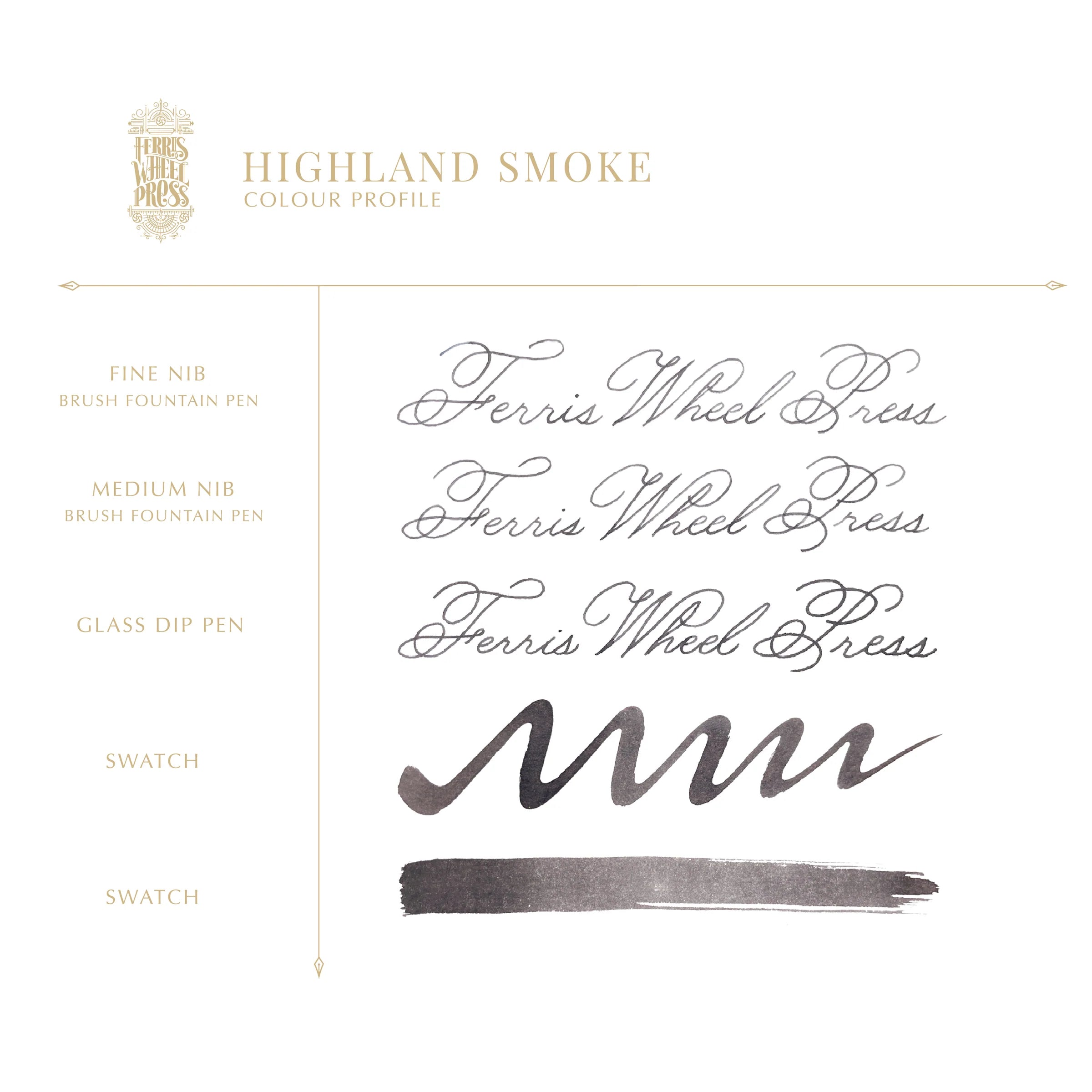 Flacon d'encre FERRIS WHEEL PRESS - Everyday Ink - Highland Smoke (38ml) - 