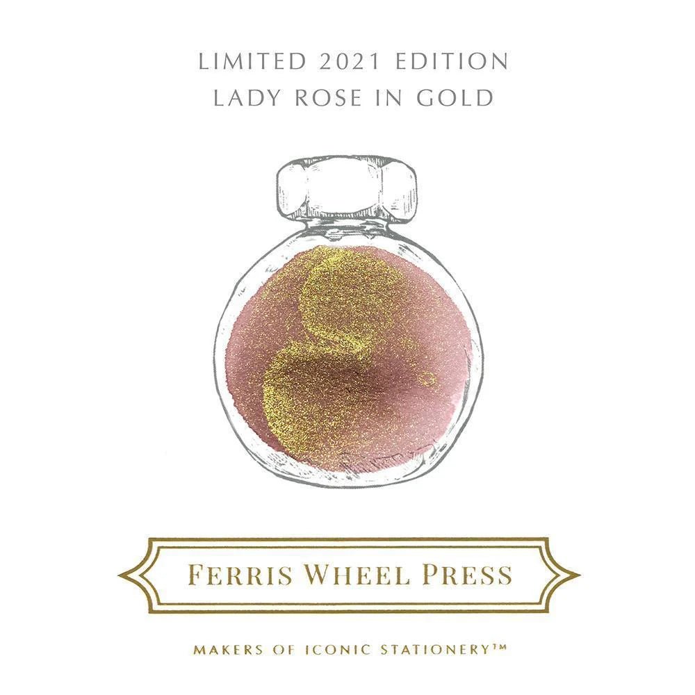 Flacon d'encre FERRIS WHEEL PRESS - Everyday Ink | Limited Edition 2021 - Lady Rose in Gold (38ml) - 