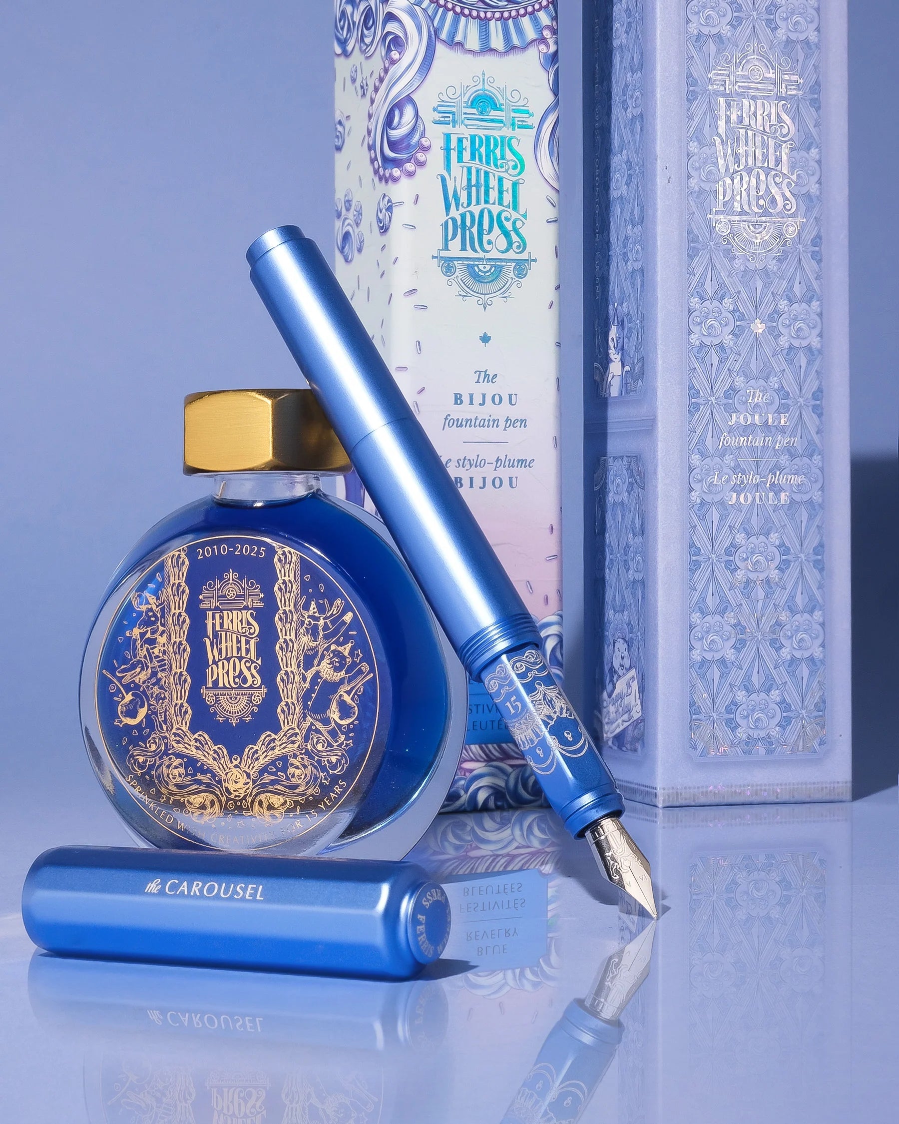 Flacon d'encre FERRIS WHEEL PRESS - Everyday Ink | Limited Edition 2025 - Blue Revelry (38ml) - 