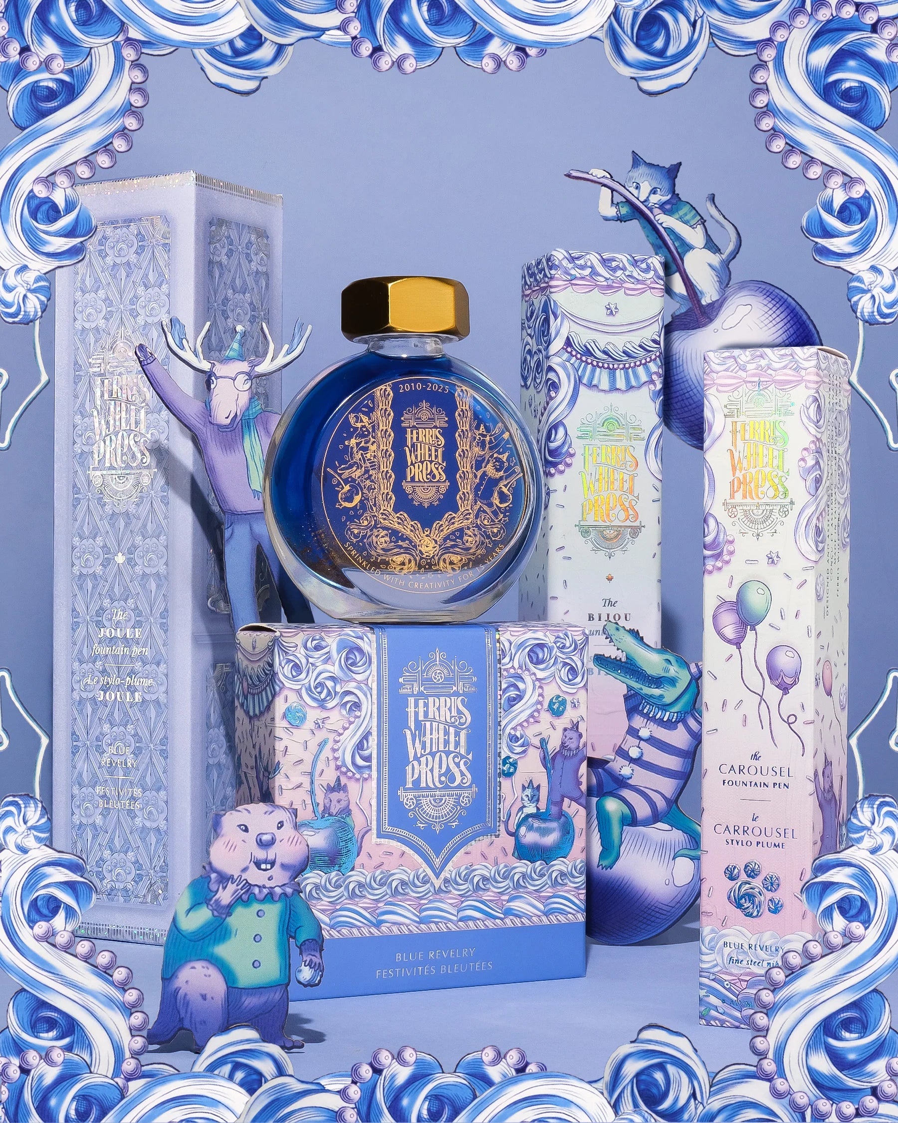 Flacon d'encre FERRIS WHEEL PRESS - Everyday Ink | Limited Edition 2025 - Blue Revelry (38ml) - 