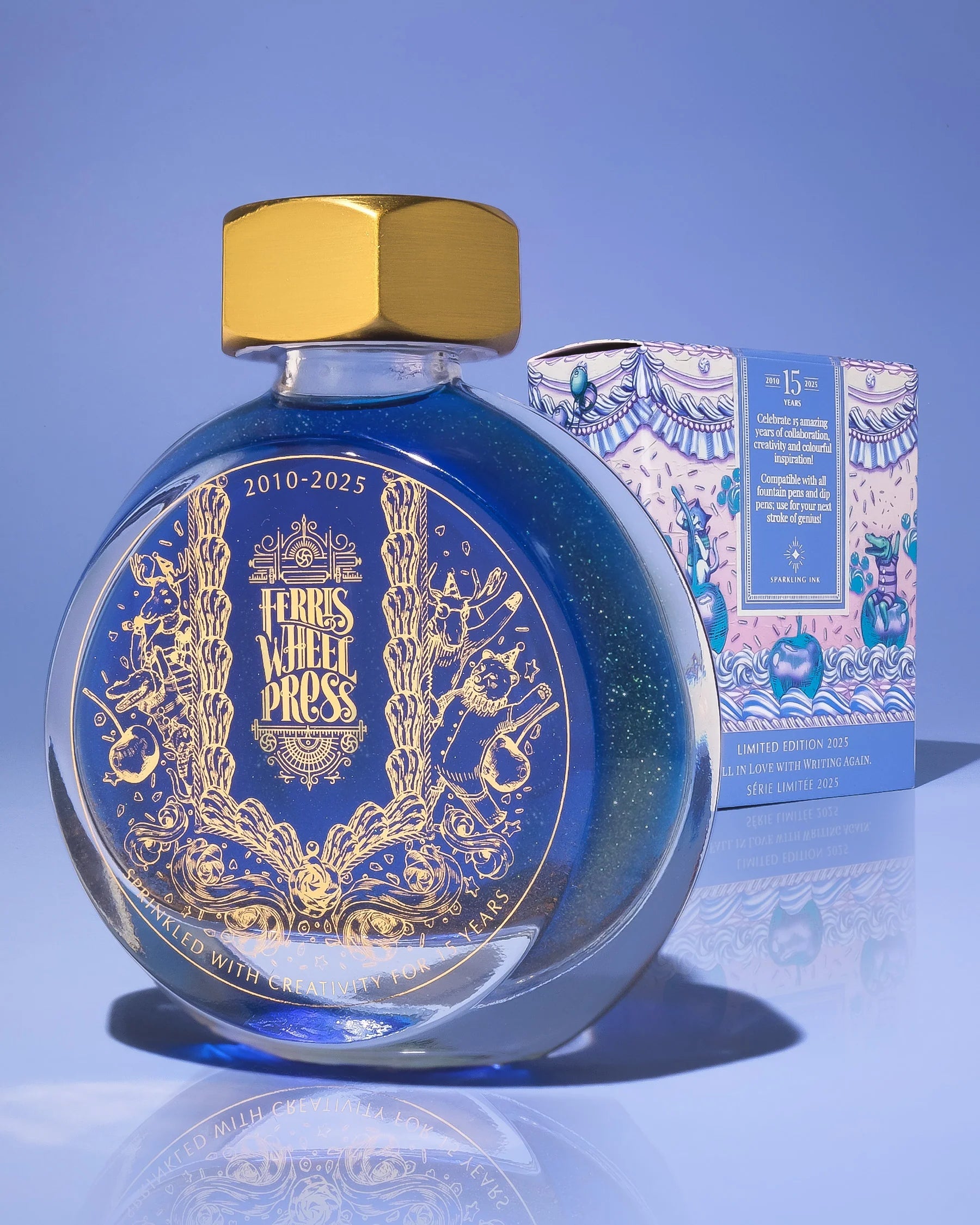 Flacon d'encre FERRIS WHEEL PRESS - Everyday Ink | Limited Edition 2025 - Blue Revelry (38ml) - 