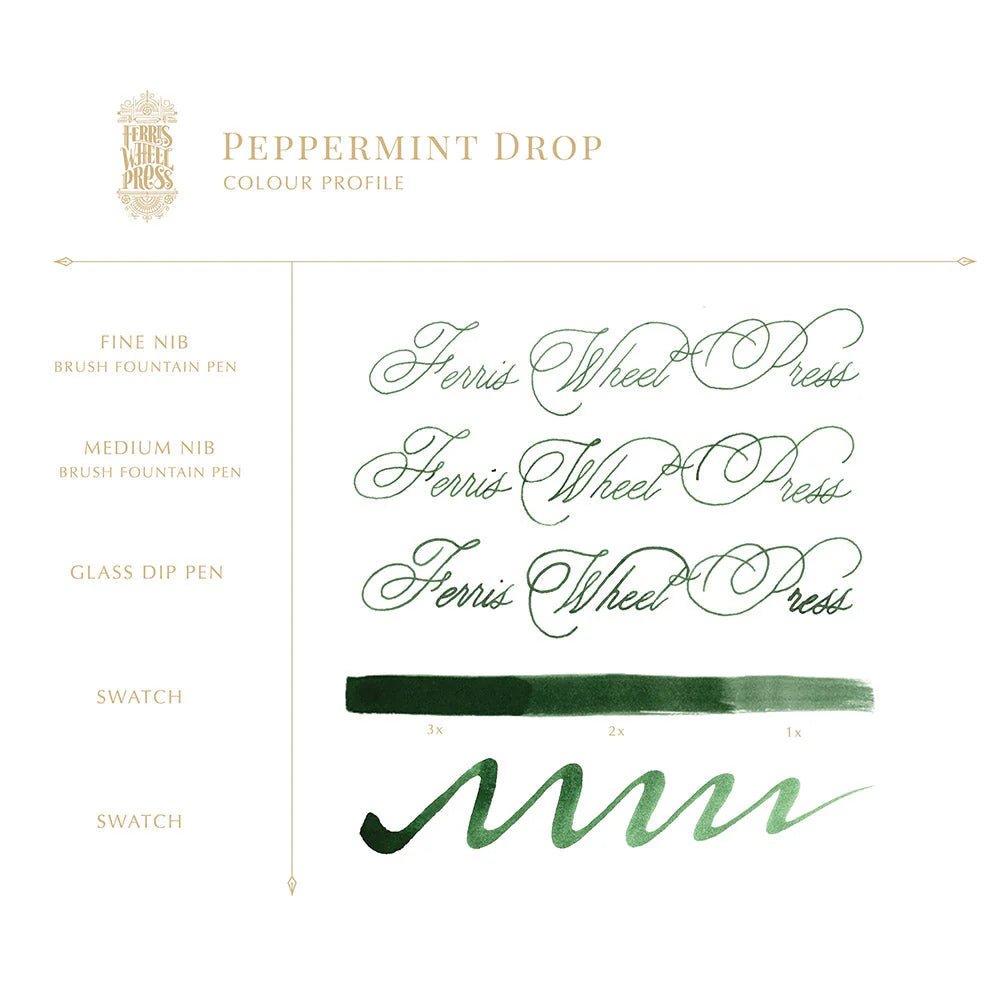 Flacon d'encre FERRIS WHEEL PRESS - Everyday Ink - Peppermint Drop (38ml) - 
