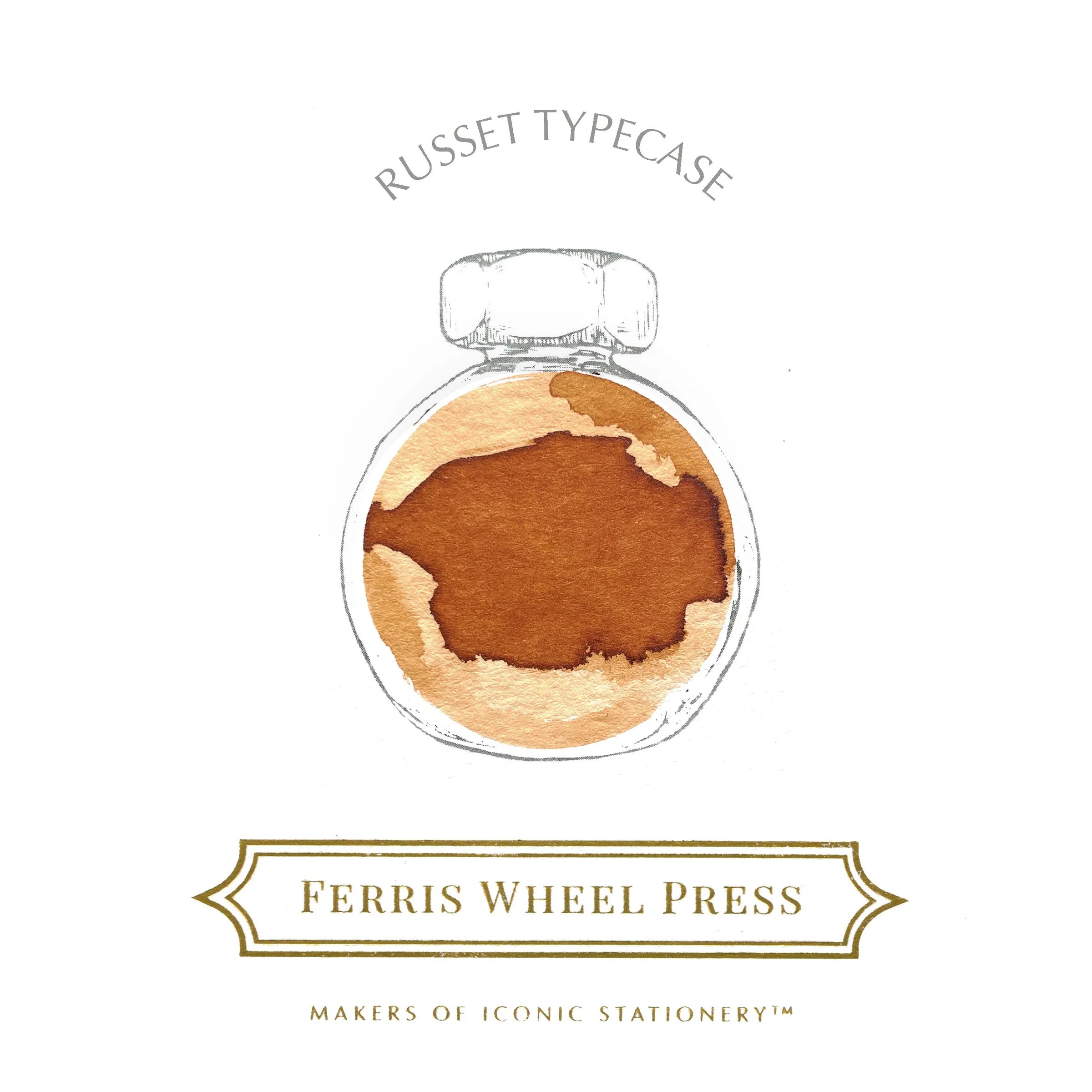 Flacon d'encre FERRIS WHEEL PRESS - Everyday Ink - Russet Typecase (38ml) - 