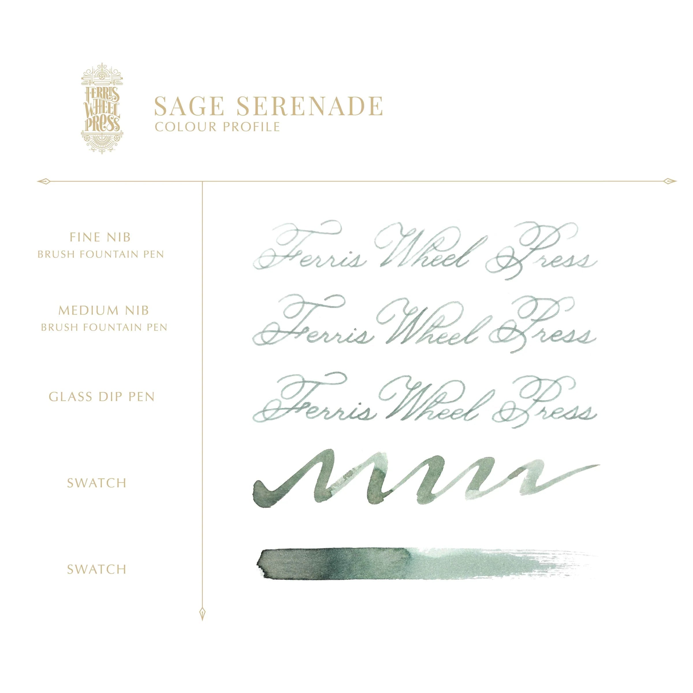 Flacon d'encre FERRIS WHEEL PRESS - Everyday Ink - Sage Serenade (38ml) - 818351006158