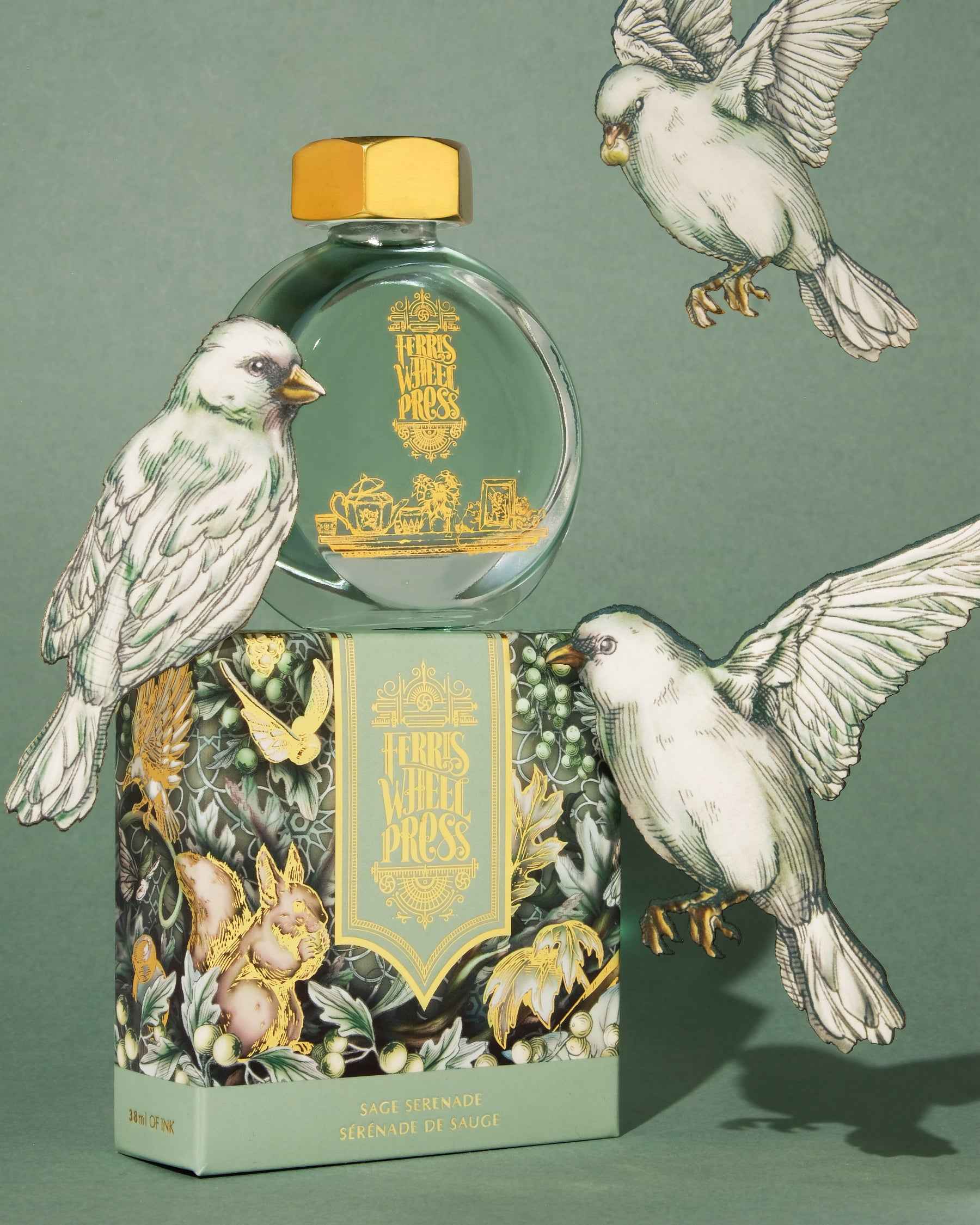 Flacon d'encre FERRIS WHEEL PRESS - Everyday Ink - Sage Serenade (38ml) - 818351006158