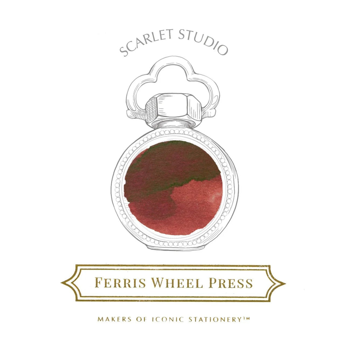 Flacon d'encre FERRIS WHEEL PRESS - Everyday Ink - Scarlet Studio (38ml) - 818351006592