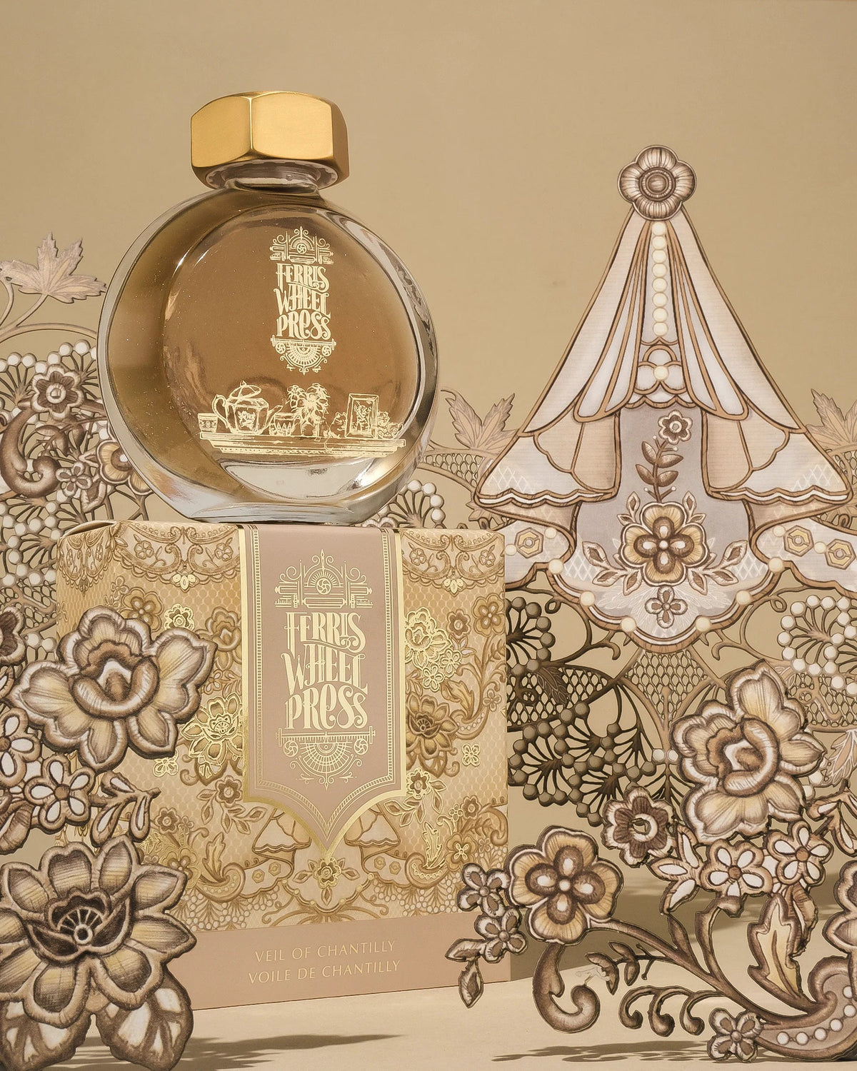 Flacon d'encre FERRIS WHEEL PRESS - Everyday Ink - Veil of Chantilly (38ml) - 818351006417