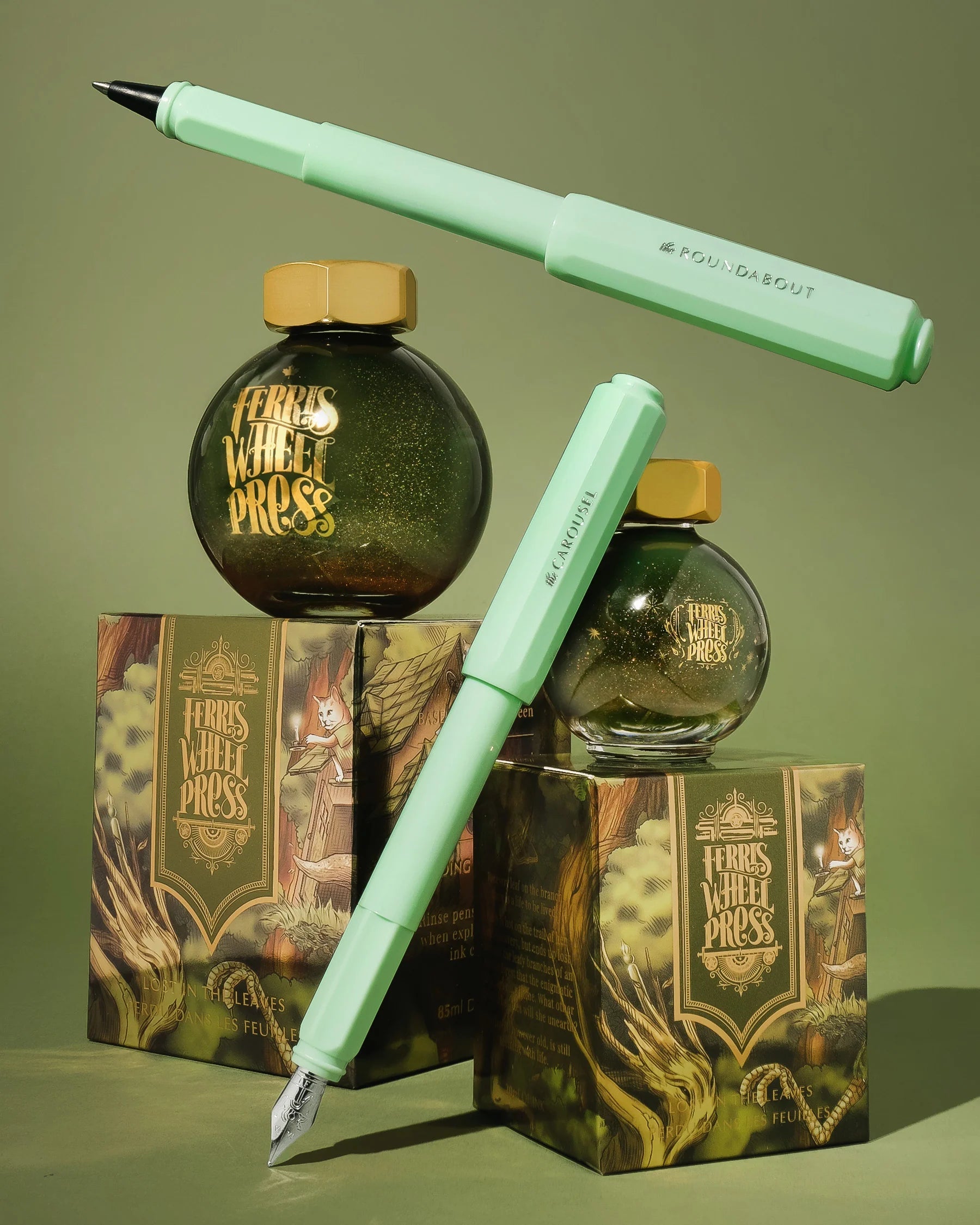 Flacon d'encre FERRIS WHEEL PRESS - FerriTales - Bestiary Series | Lost in the Leaves (20ml) - 
