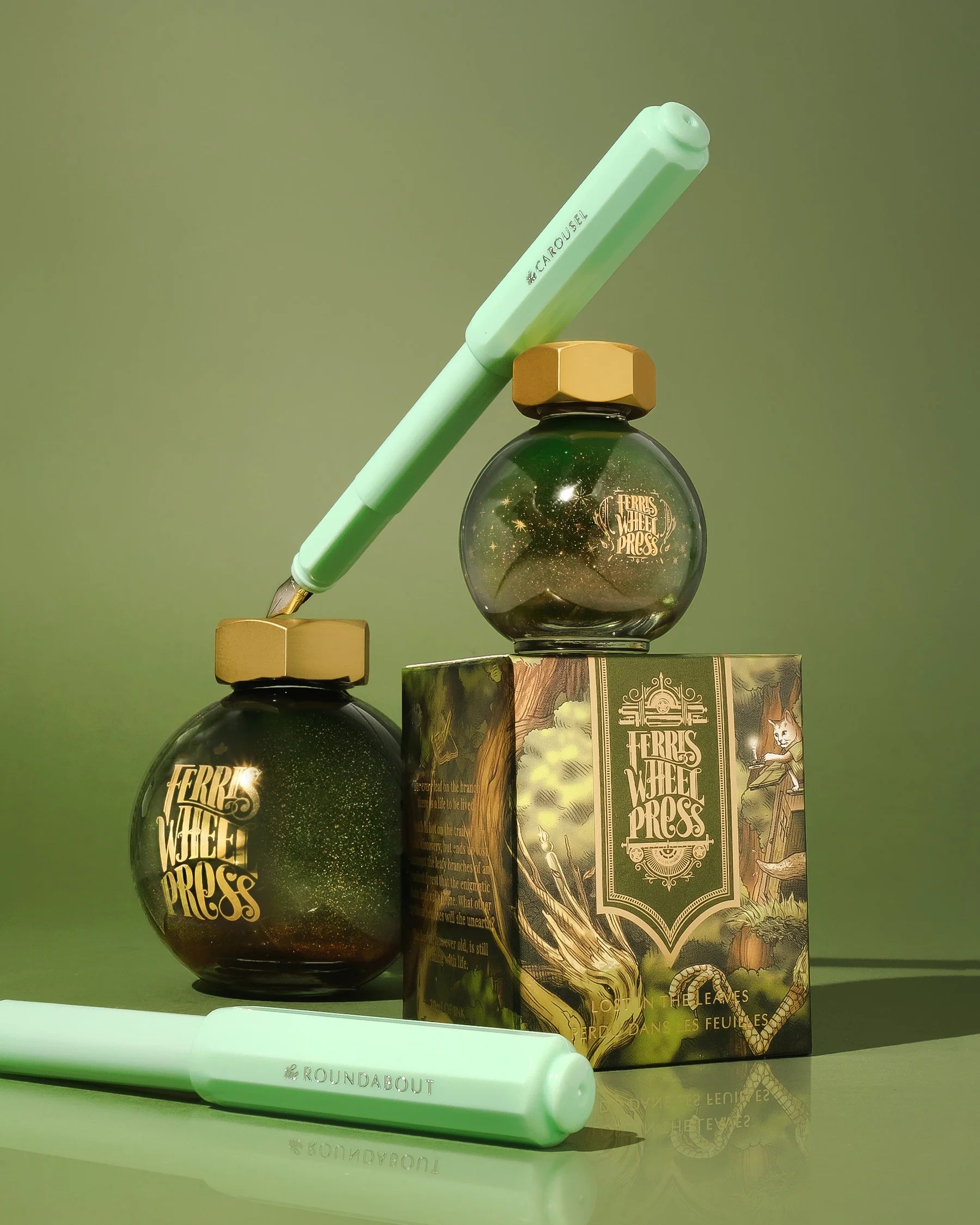 Flacon d'encre FERRIS WHEEL PRESS - FerriTales - Bestiary Series | Lost in the Leaves (20ml) - 
