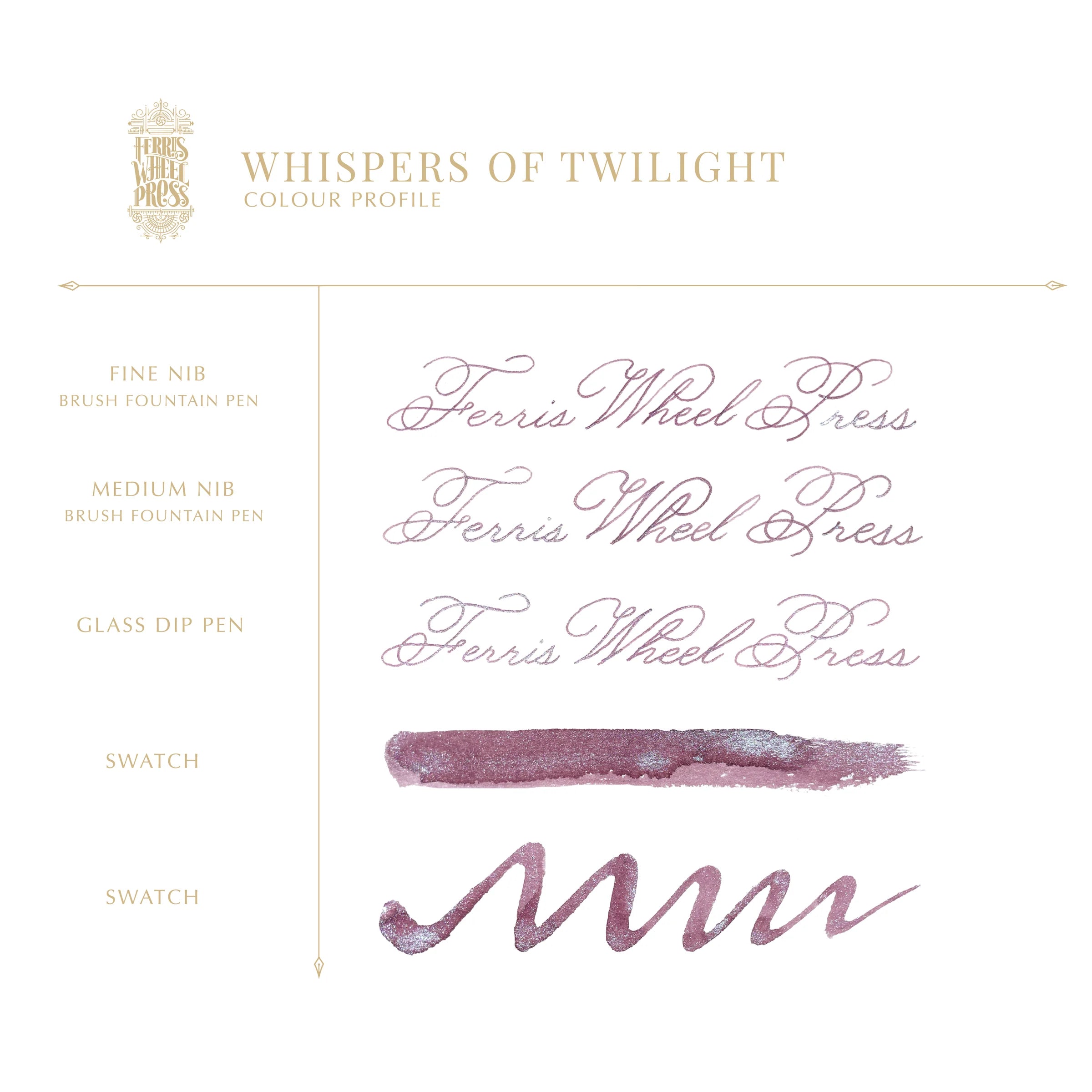Flacon d'encre FERRIS WHEEL PRESS - FerriTales - Bestiary Series | Whispers of Twilight (20ml) - 