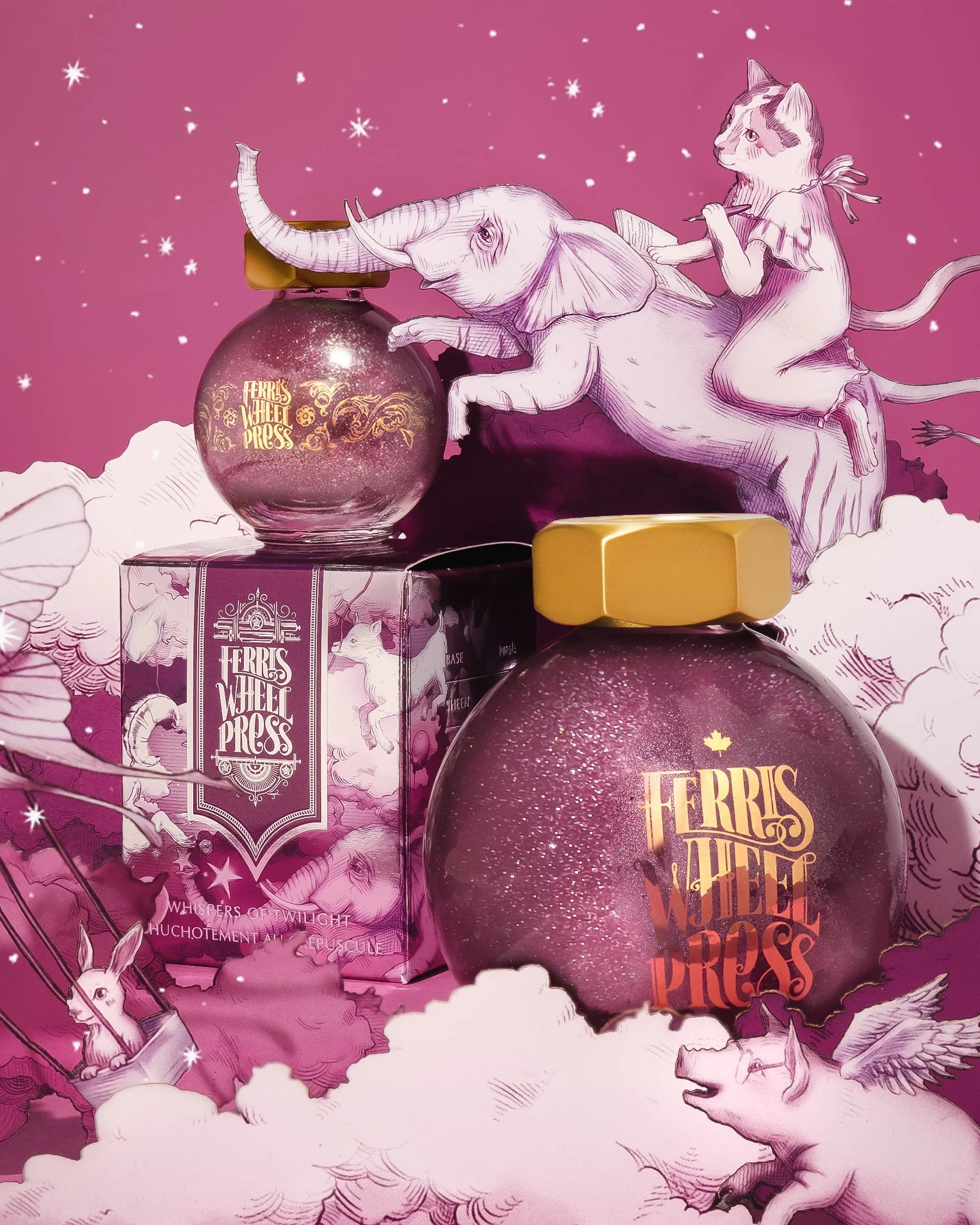 Flacon d'encre FERRIS WHEEL PRESS - FerriTales - Bestiary Series | Whispers of Twilight (20ml) - 