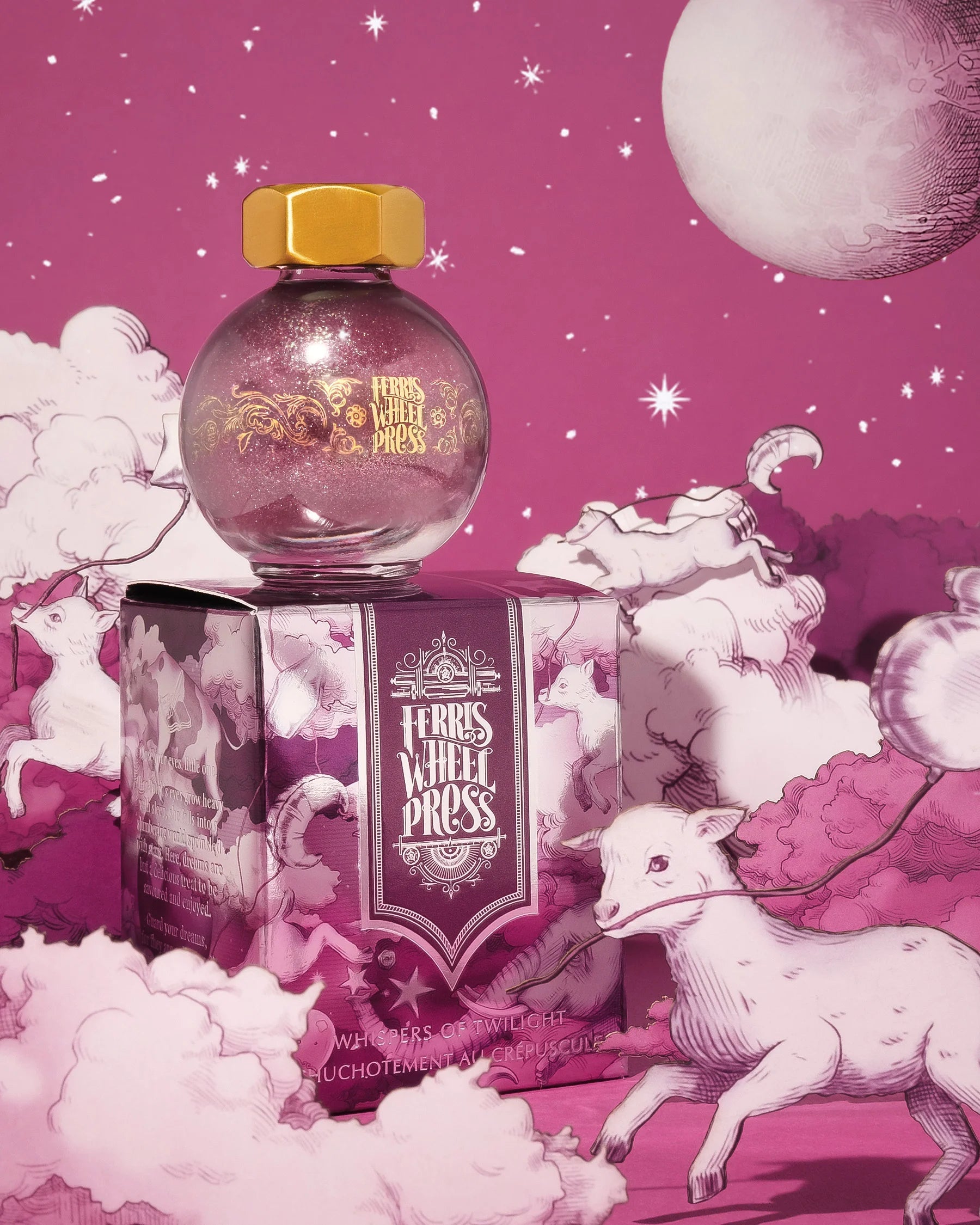 Flacon d'encre FERRIS WHEEL PRESS - FerriTales - Bestiary Series | Whispers of Twilight (20ml) - 