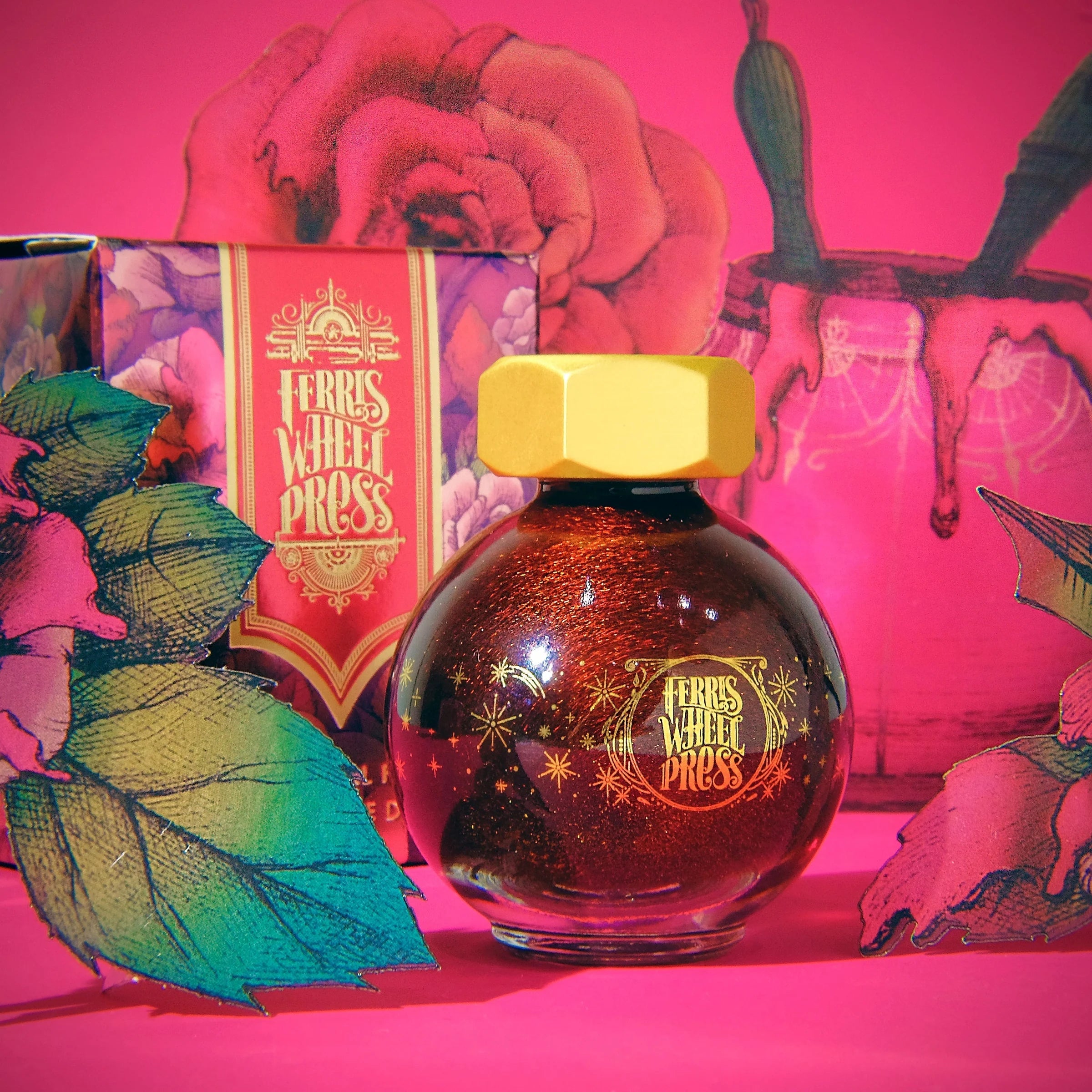 Flacon d'encre FERRIS WHEEL PRESS - FerriTales - Down the Rabbit Hole | Ruby Royal Flush (20ml) - 