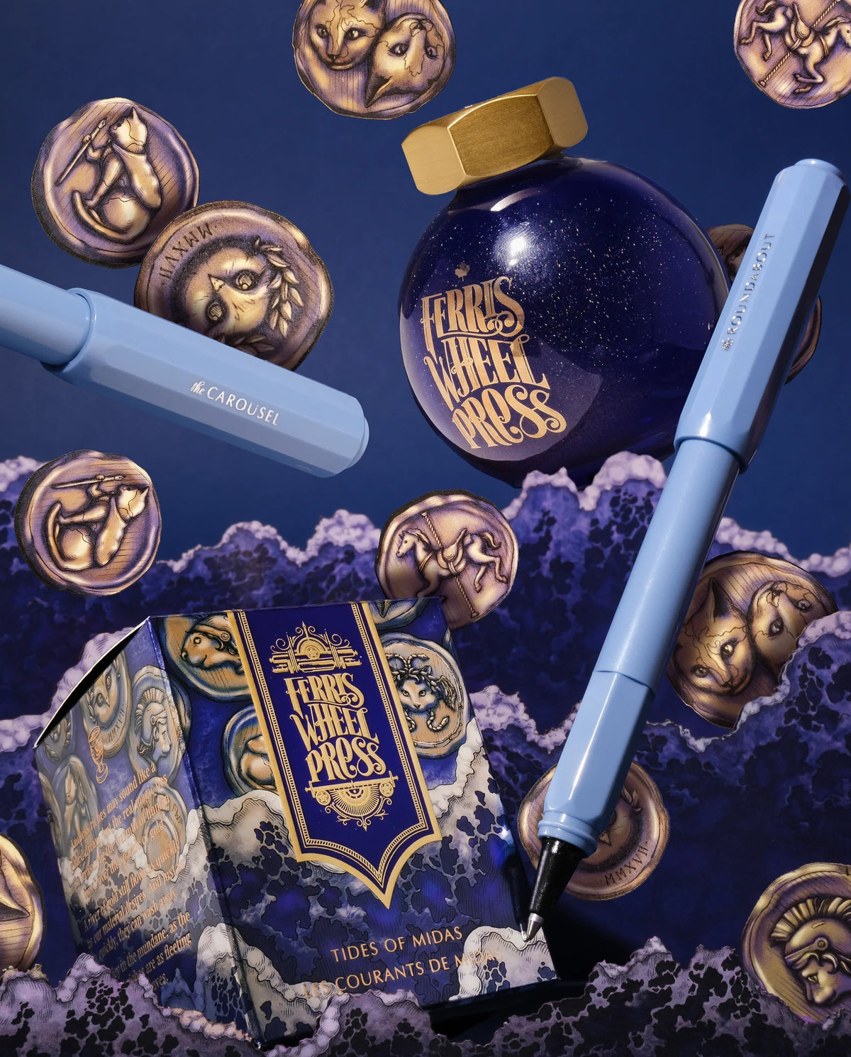 Flacon d'encre FERRIS WHEEL PRESS - FerriTales - King Midas | Tides of Midas (20ml) - 818351003683