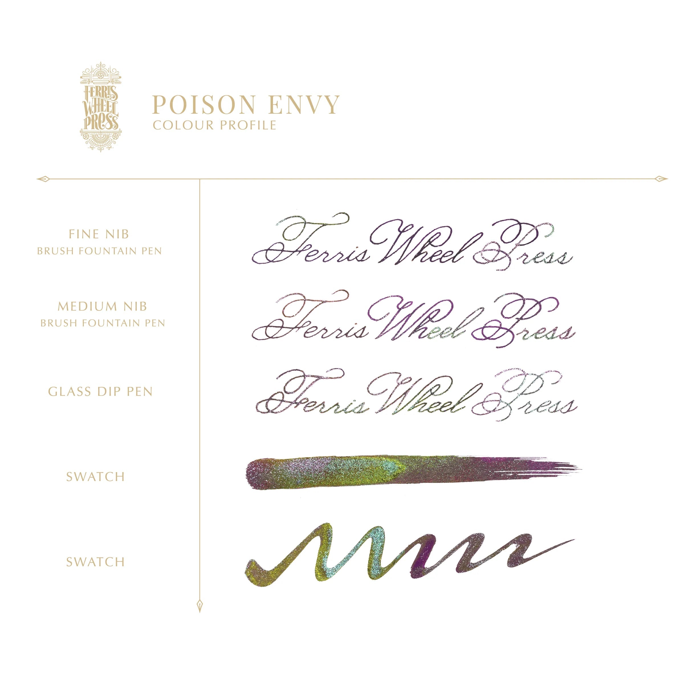 Flacon d'encre FERRIS WHEEL PRESS - FerriTales - Once Upon a Time | Poison Envy (20ml) - 
