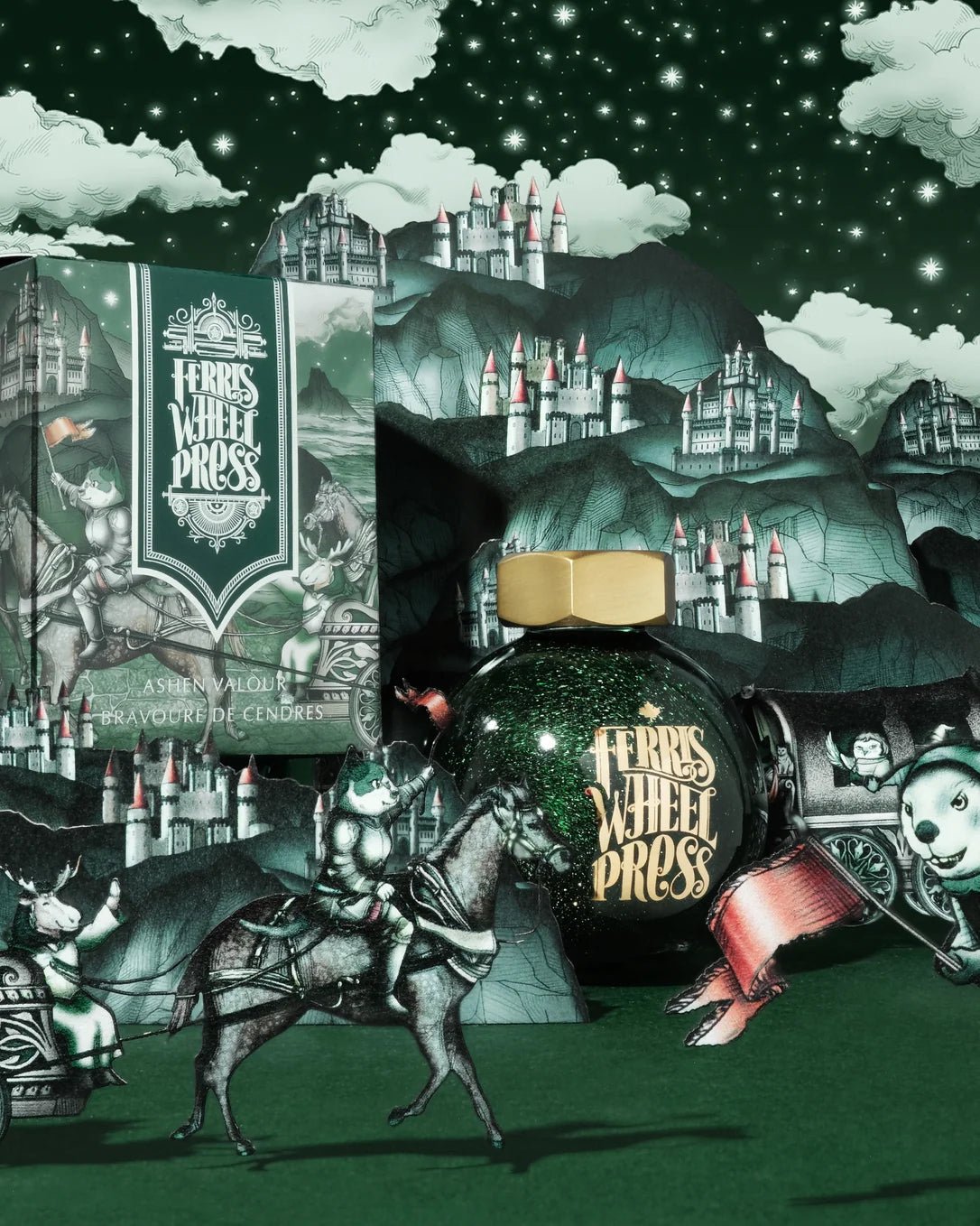 Flacon d'encre FERRIS WHEEL PRESS - FerriTales - The Book of Knights Series | Ashen Valour (20ml) - 818351007667