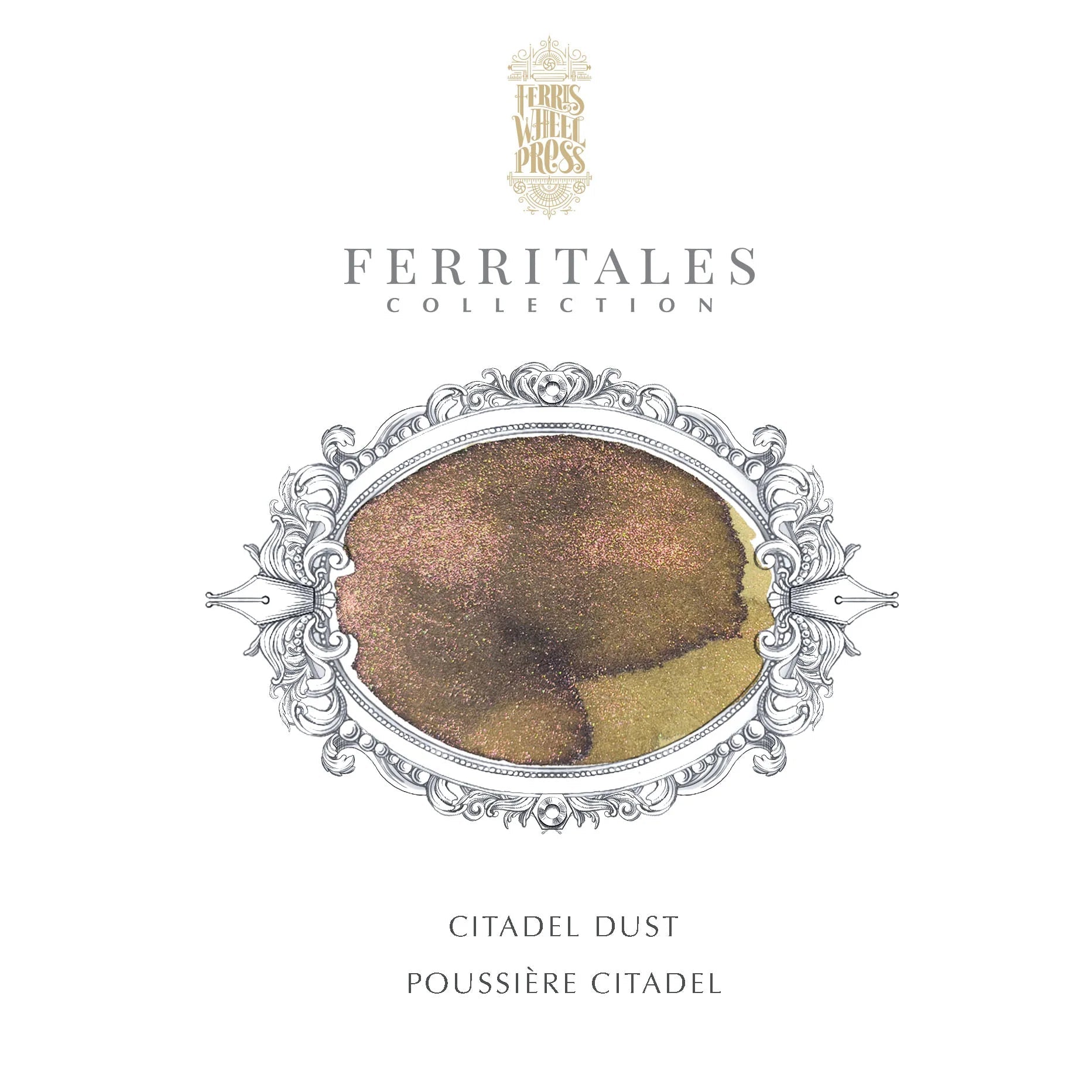 Flacon d'encre FERRIS WHEEL PRESS - FerriTales - The Book of Knights Series | Citadel Dust (20ml) - 818351006301
