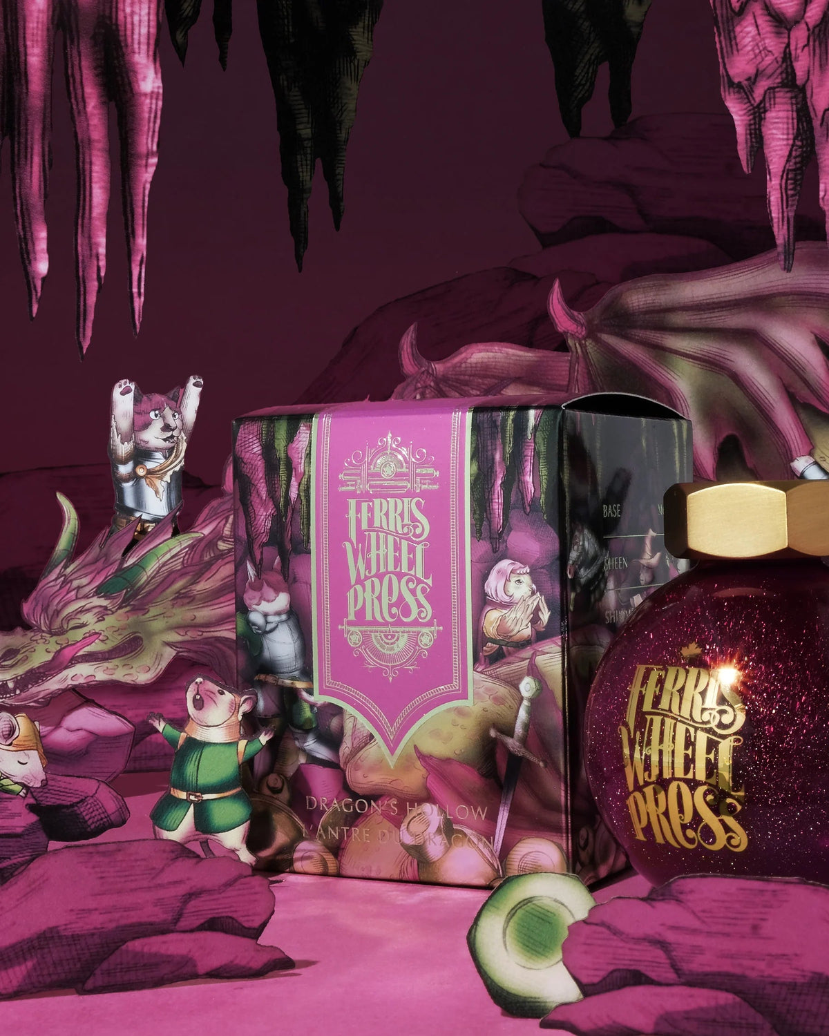 Flacon d'encre FERRIS WHEEL PRESS - FerriTales - The Book of Knights Series | Dragon's Hollow (20ml) - 818351007636