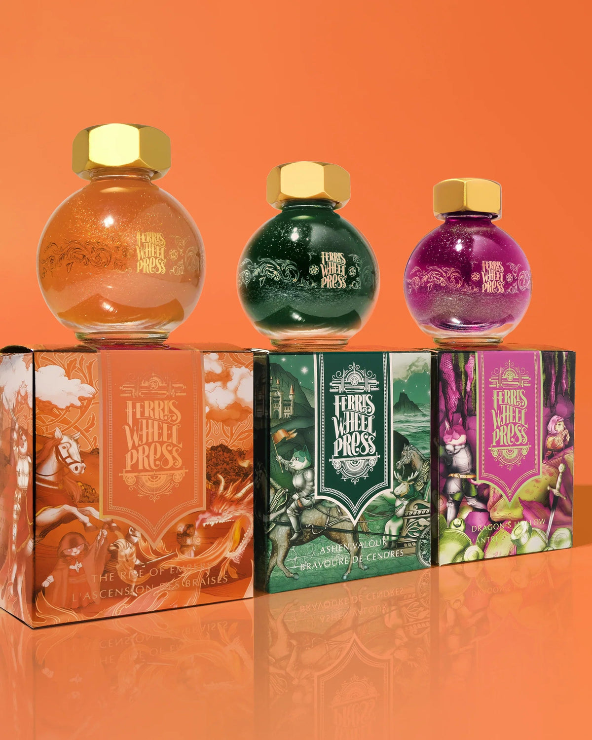 Flacon d'encre FERRIS WHEEL PRESS - FerriTales - The Book of Knights Series | Dragon's Hollow (20ml) - 818351007636