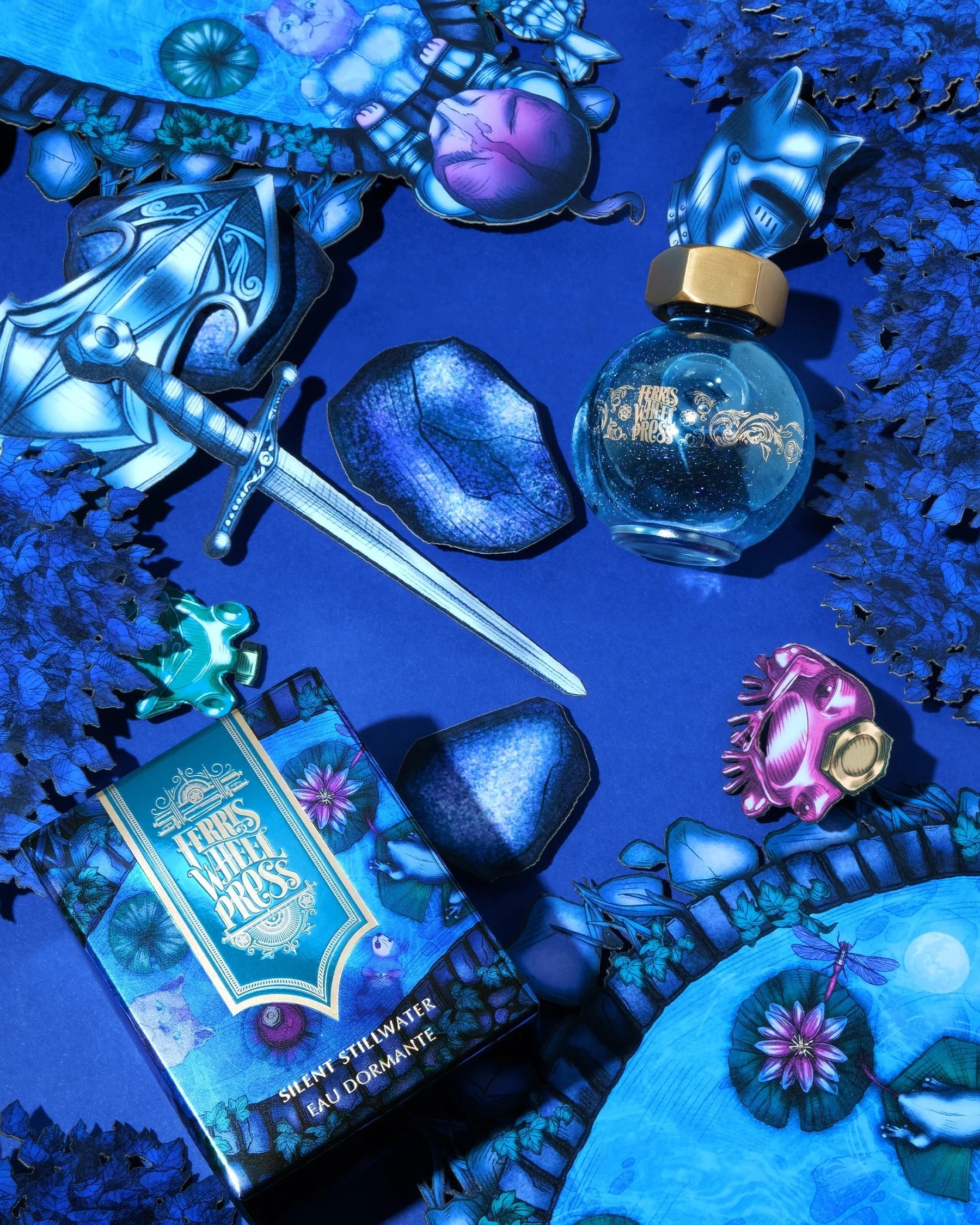 Flacon d'encre FERRIS WHEEL PRESS - FerriTales - The Book of Knights Series | Silent Stillwater (20ml) - 