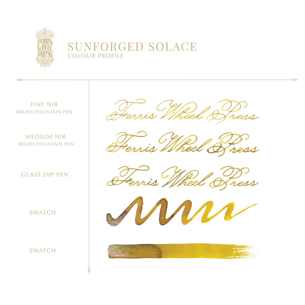 Flacon d'encre FERRIS WHEEL PRESS - FerriTales - The Book of Knights Series | Sunforged Solace (20ml) - 
