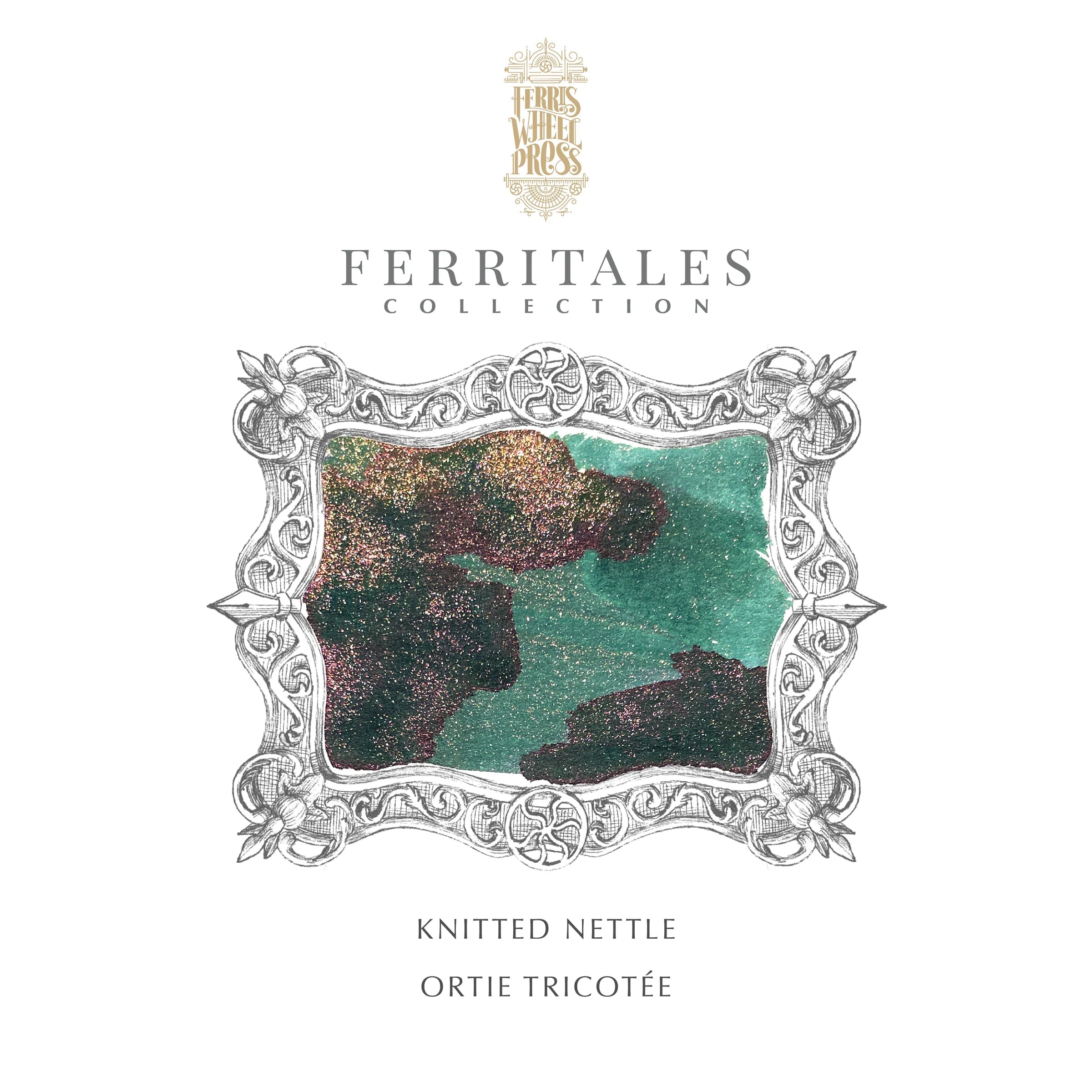 Flacon d'encre FERRIS WHEEL PRESS - FerriTales - The Wild Swans | Knitted Nettle (20ml) - 818351002877