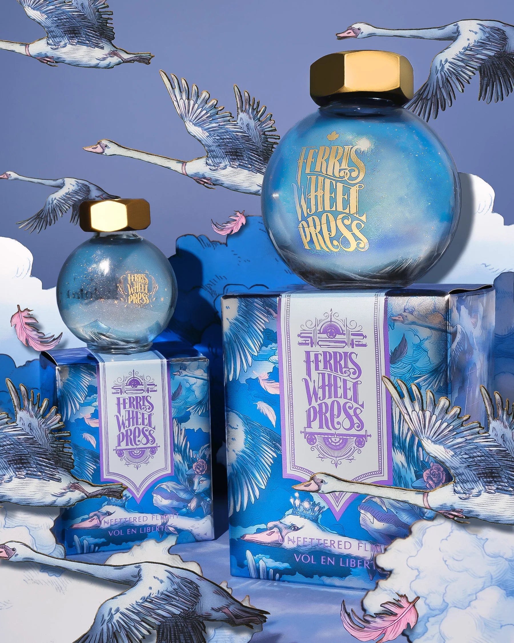 Flacon d'encre FERRIS WHEEL PRESS - FerriTales - The Wild Swans | Unfettered Flight (20ml) - 