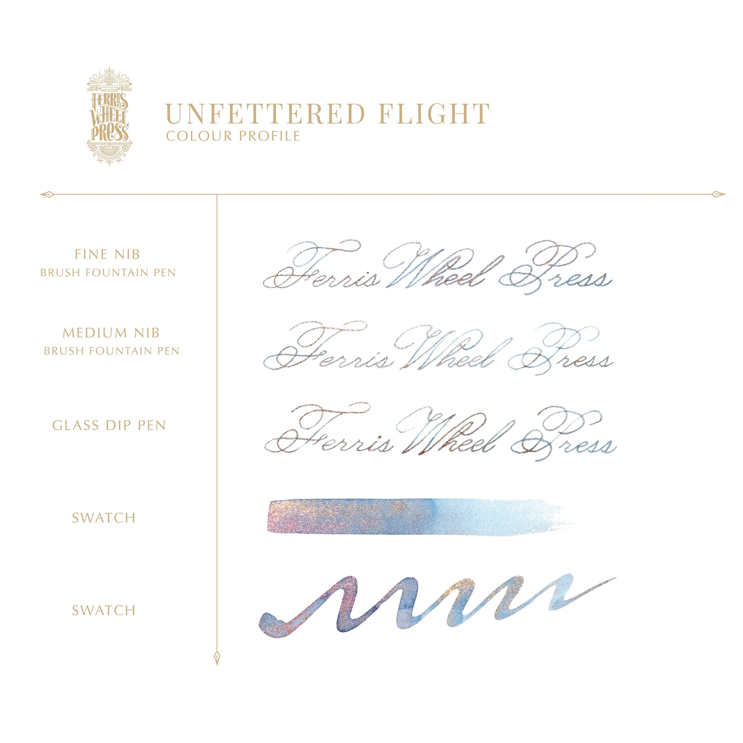 Flacon d'encre FERRIS WHEEL PRESS - FerriTales - The Wild Swans | Unfettered Flight (20ml) - 