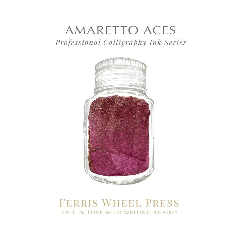 Flacon d'encre FERRIS WHEEL PRESS - Professional Calligraphy Ink - Amaretto Aces (28ml) - 818351005472