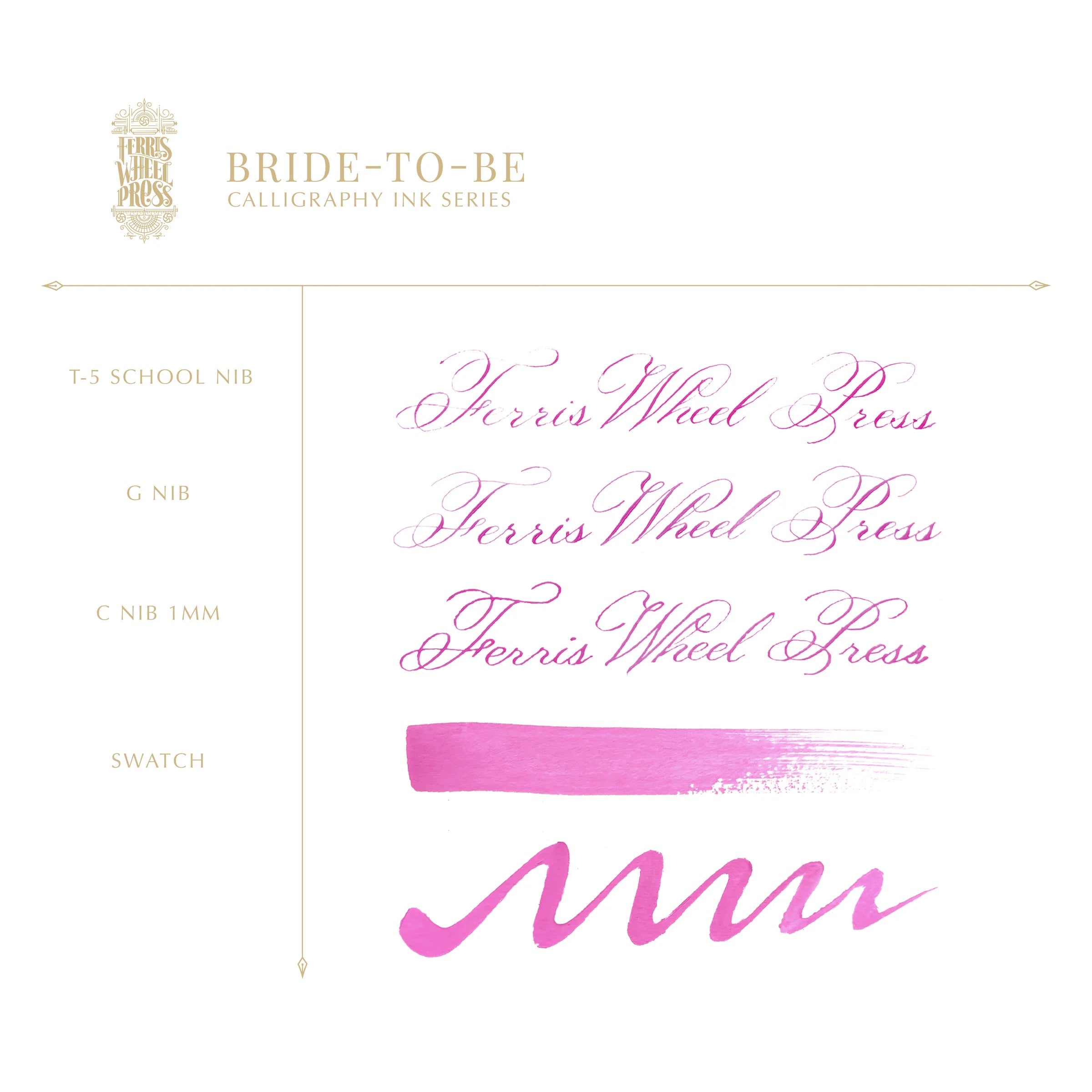 Flacon d'encre FERRIS WHEEL PRESS - Professional Calligraphy Ink - Bride to Be - 28 ml - 818351002327
