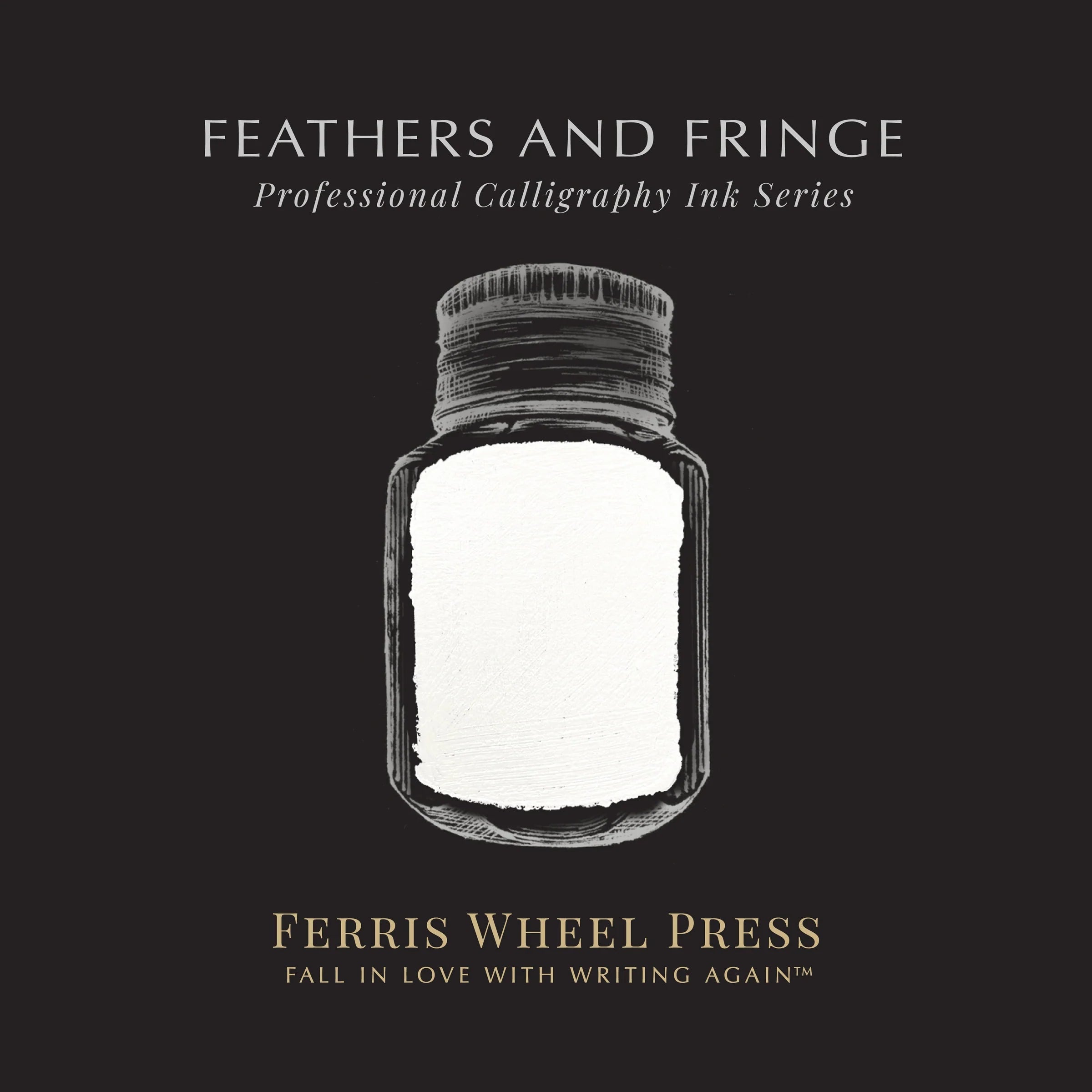 Flacon d'encre FERRIS WHEEL PRESS - Professional Calligraphy Ink - Feathers and Fringe (28ml) - 818351005489