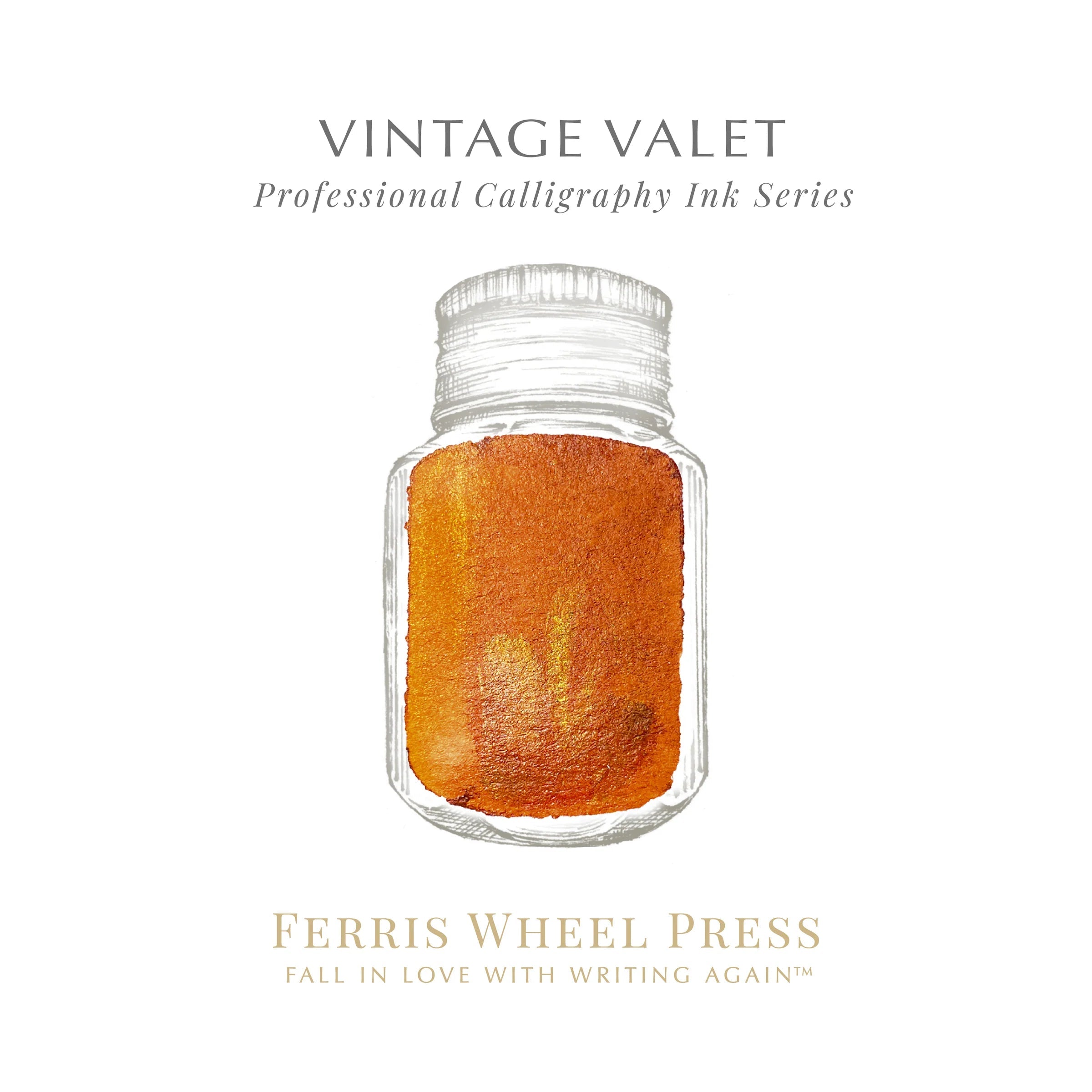 Flacon d'encre FERRIS WHEEL PRESS - Professional Calligraphy Ink - Vintage Valet (28ml) - 