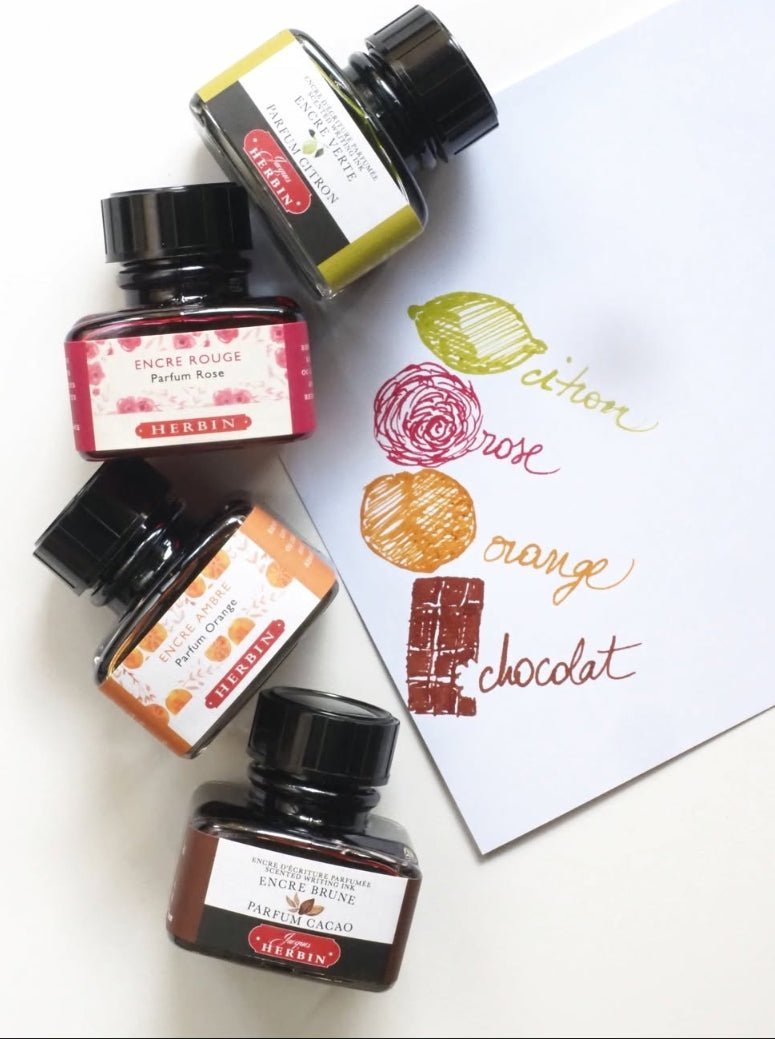 Flacon d'encre JACQUES HERBIN - Encre d'écriture parfumée - Parfum Citron (10ml) - 10 ml - 3188552137362