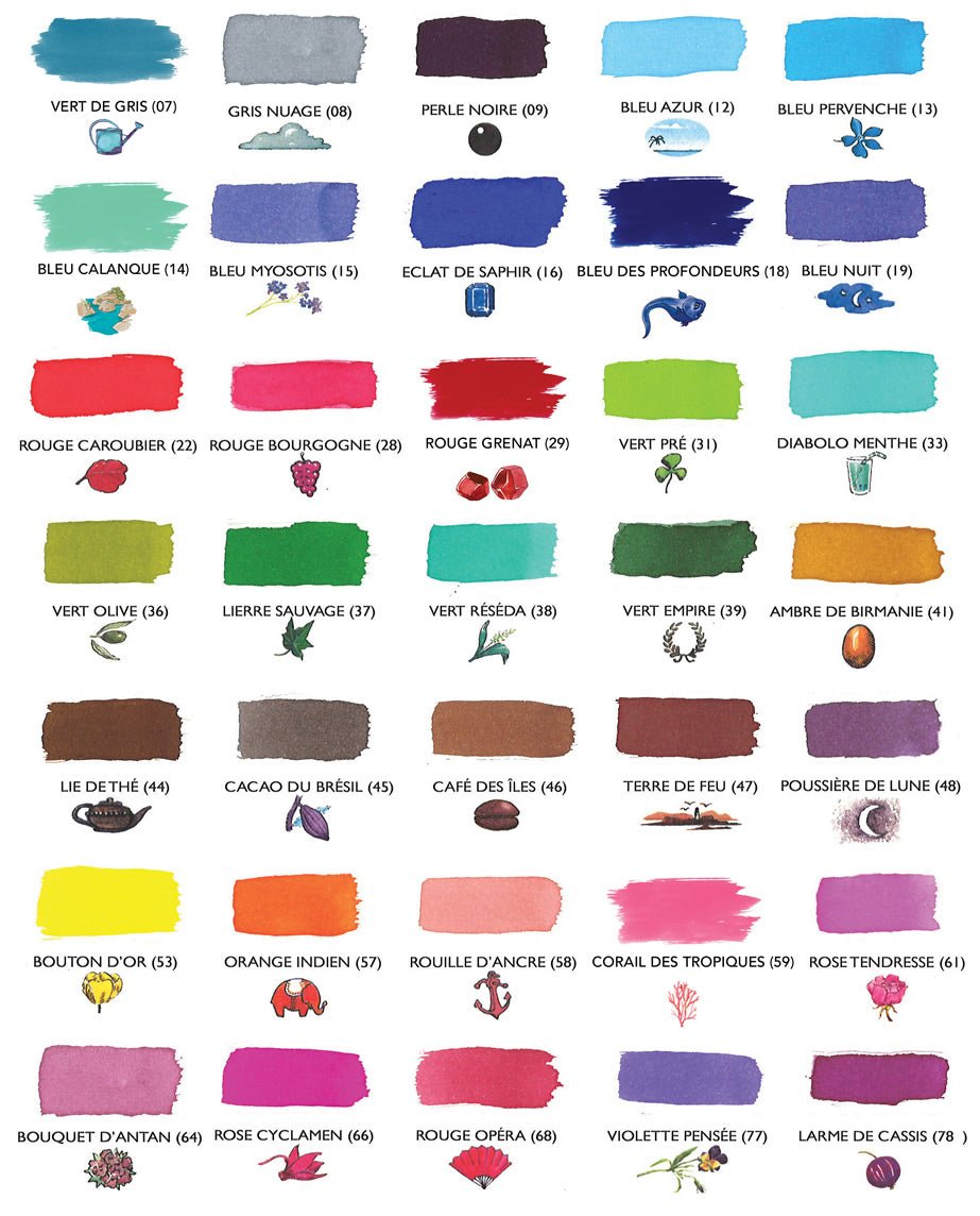 Flacon d'encre JACQUES HERBIN - Encre d'écriture - Rouge Grenat (30ml) - 30 ml - 3188550130297