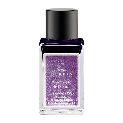 Flacon d'encre JACQUES HERBIN - Les Encres 1798 - Améthyste de l’Oural (15ml) - 3188555165799