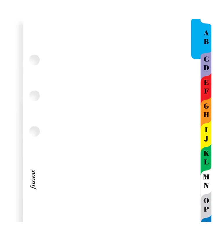 Index alphabétique FILOFAX - Multicolores - Personal - Personal - 5015142340070