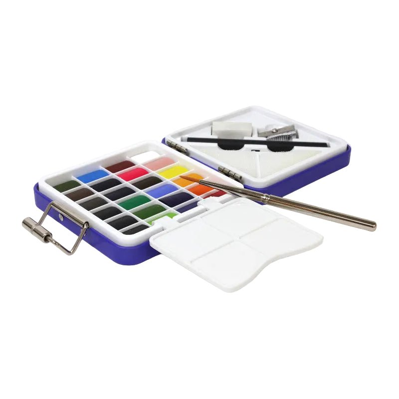 Kit d'aquarelle de voyage PAPIER TIGRE - Bleu Marine - 3700876815469