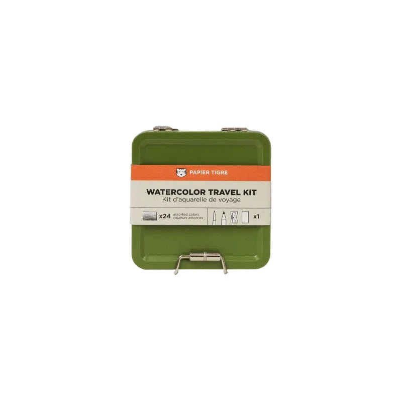 Kit d'aquarelle de voyage PAPIER TIGRE - Olive - 3700876815476